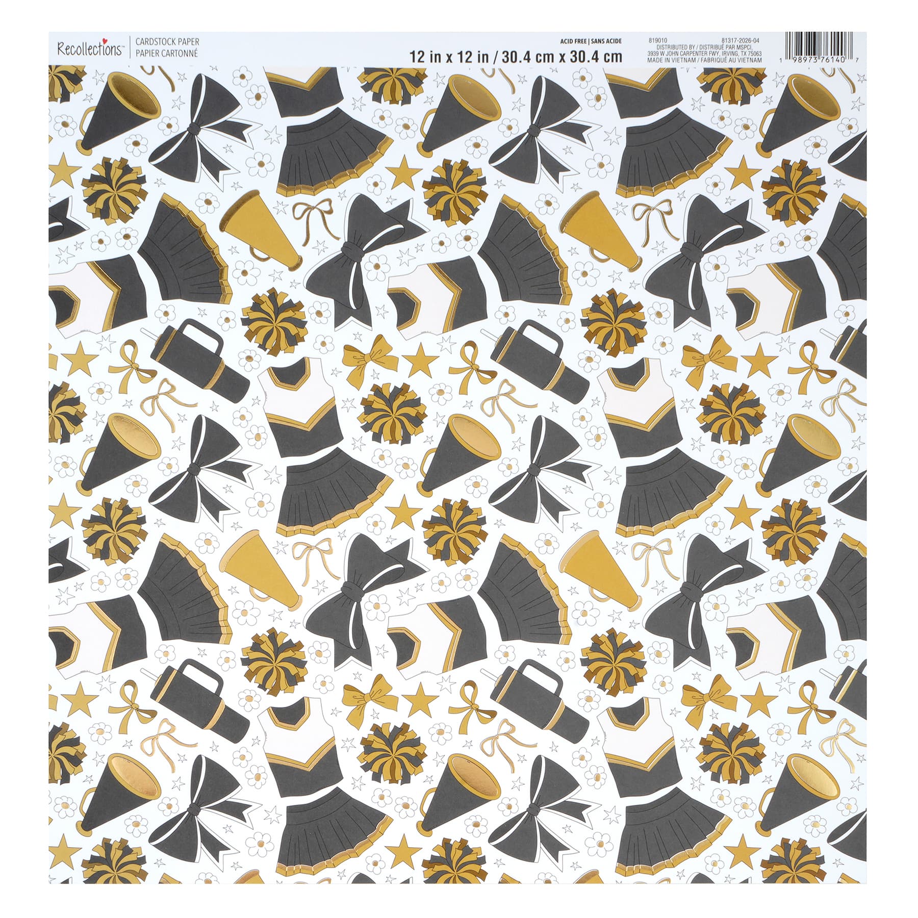 12" x 12" Cheerleader Foil-Accented Cardstock Paper by Recollections™
