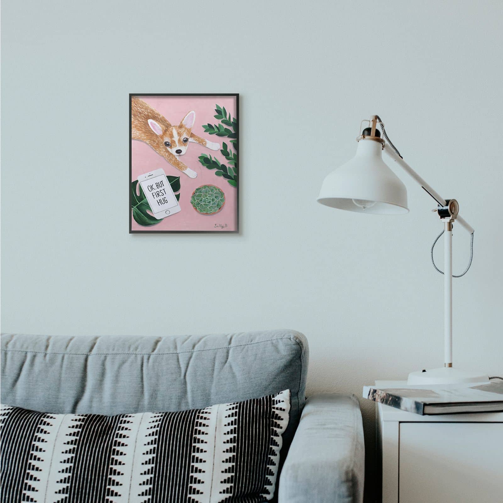 Stupell Industries Chihuahua with Phone Framed Wall Art