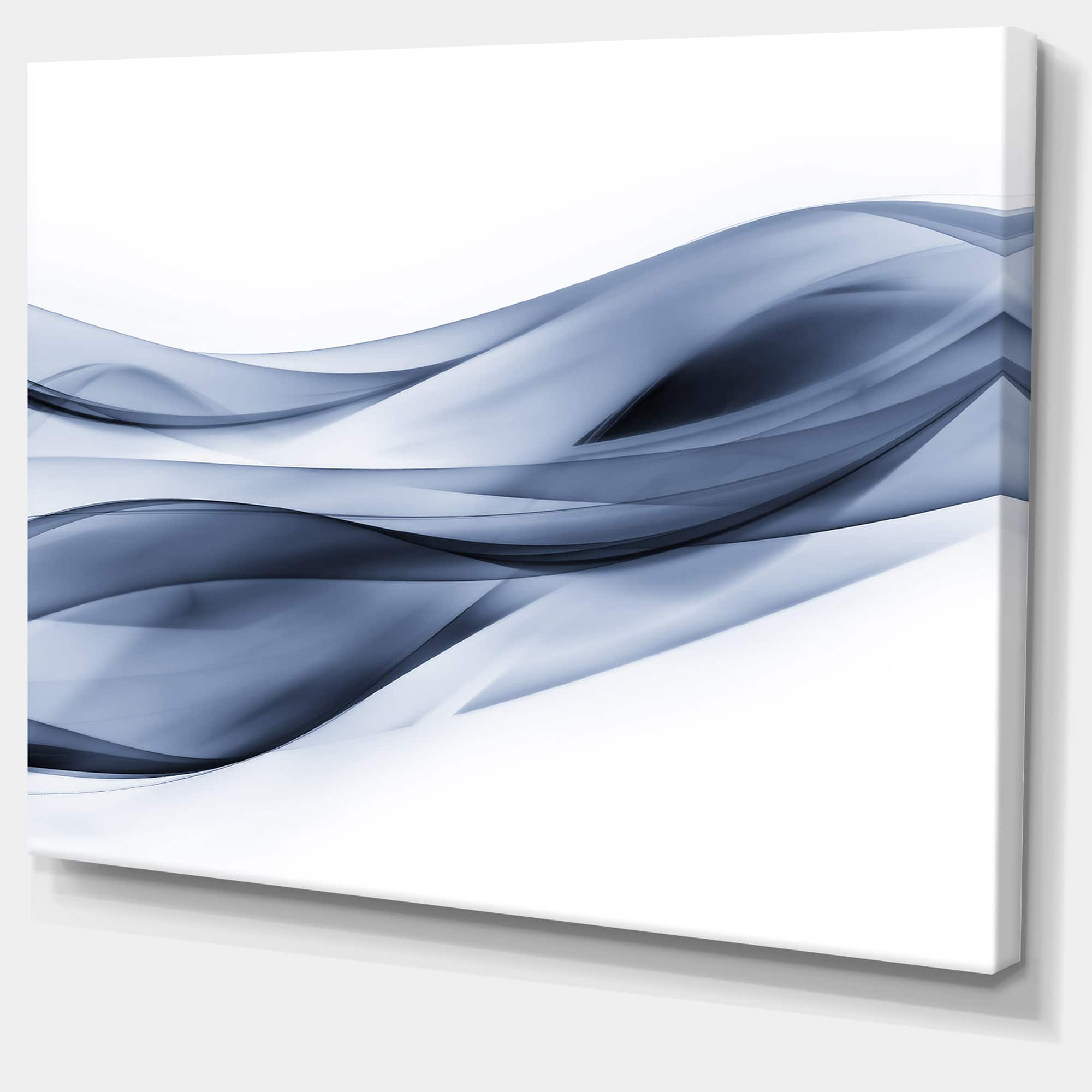 Designart - Glittering Light Blue Pattern - Abstract Canvas art print