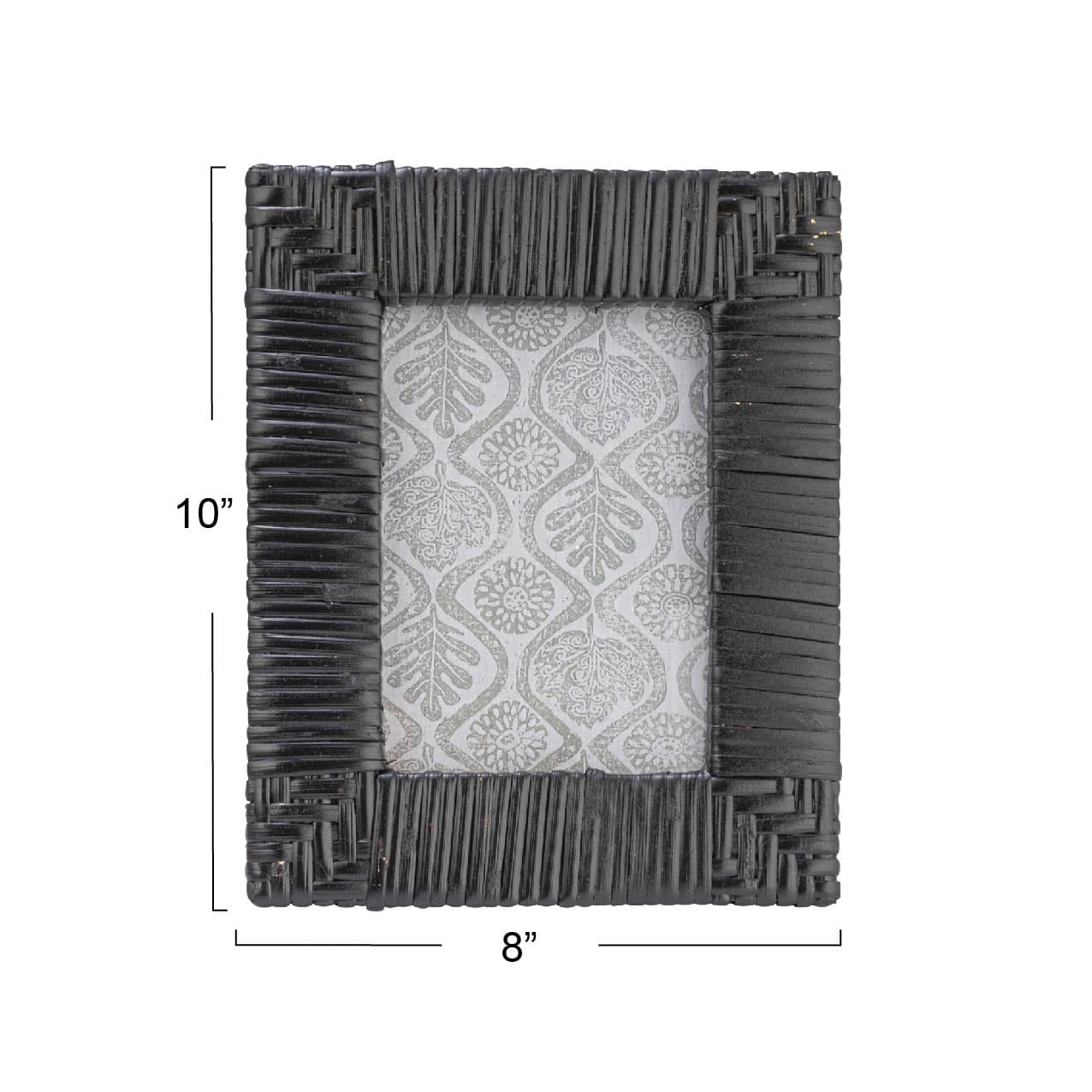 Hello Honey® Black Handwoven Rattan Photo Frame