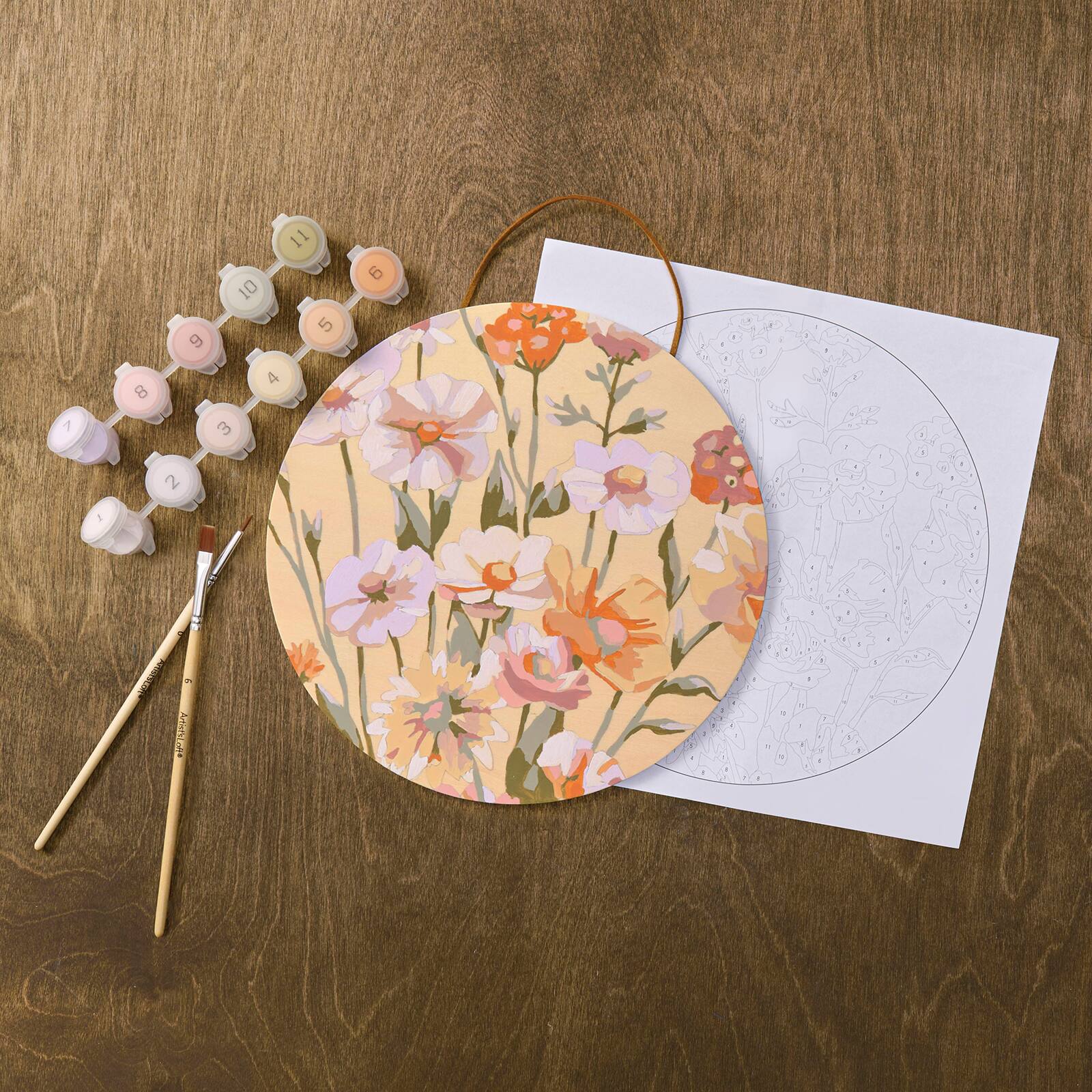 Flower Bouquet Paint-by-Number Plywood Surface Kit by Artist's Loft®