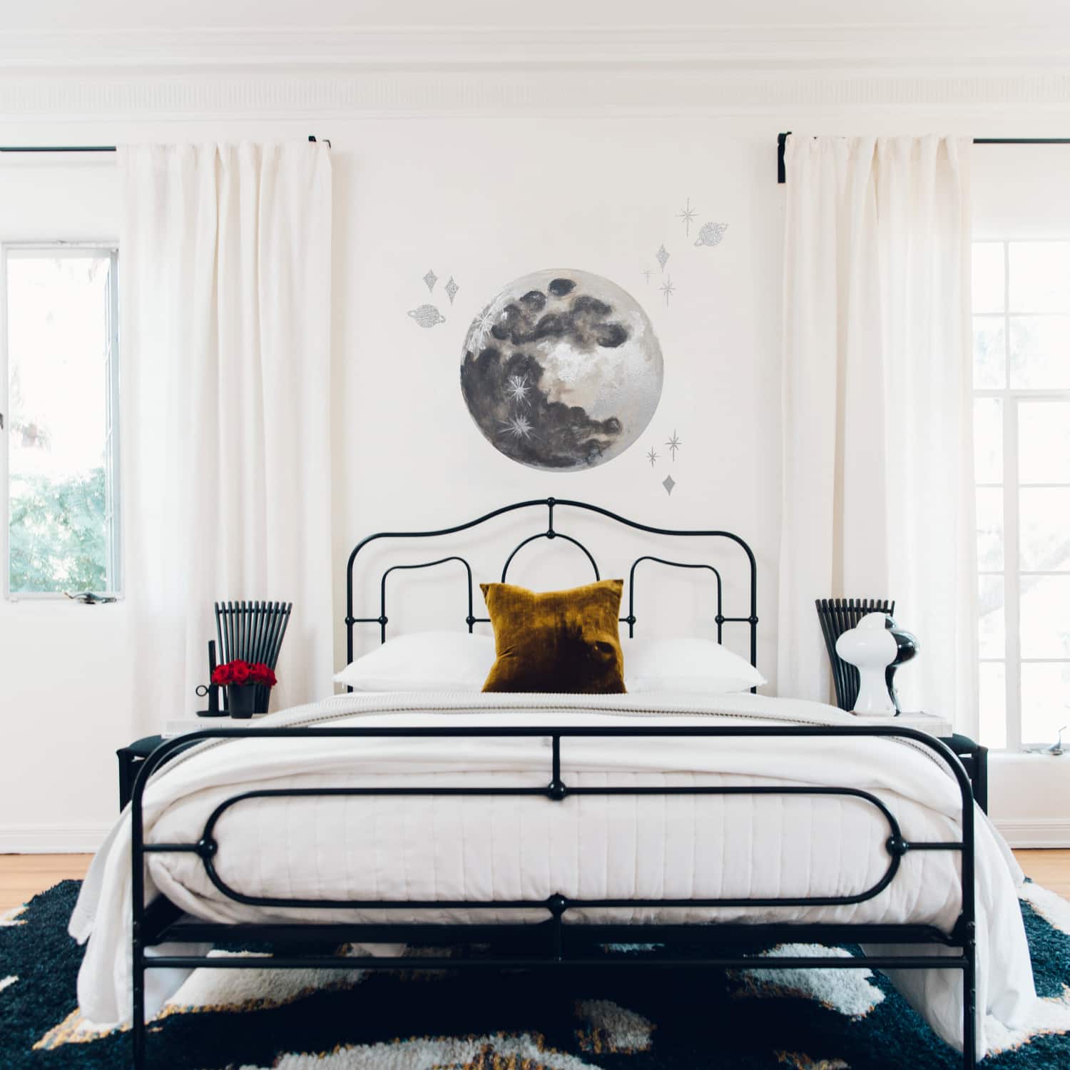 RoomMates Mr. Kate Moon Peel & Stick Wall Decals with Metallic Silver Ink