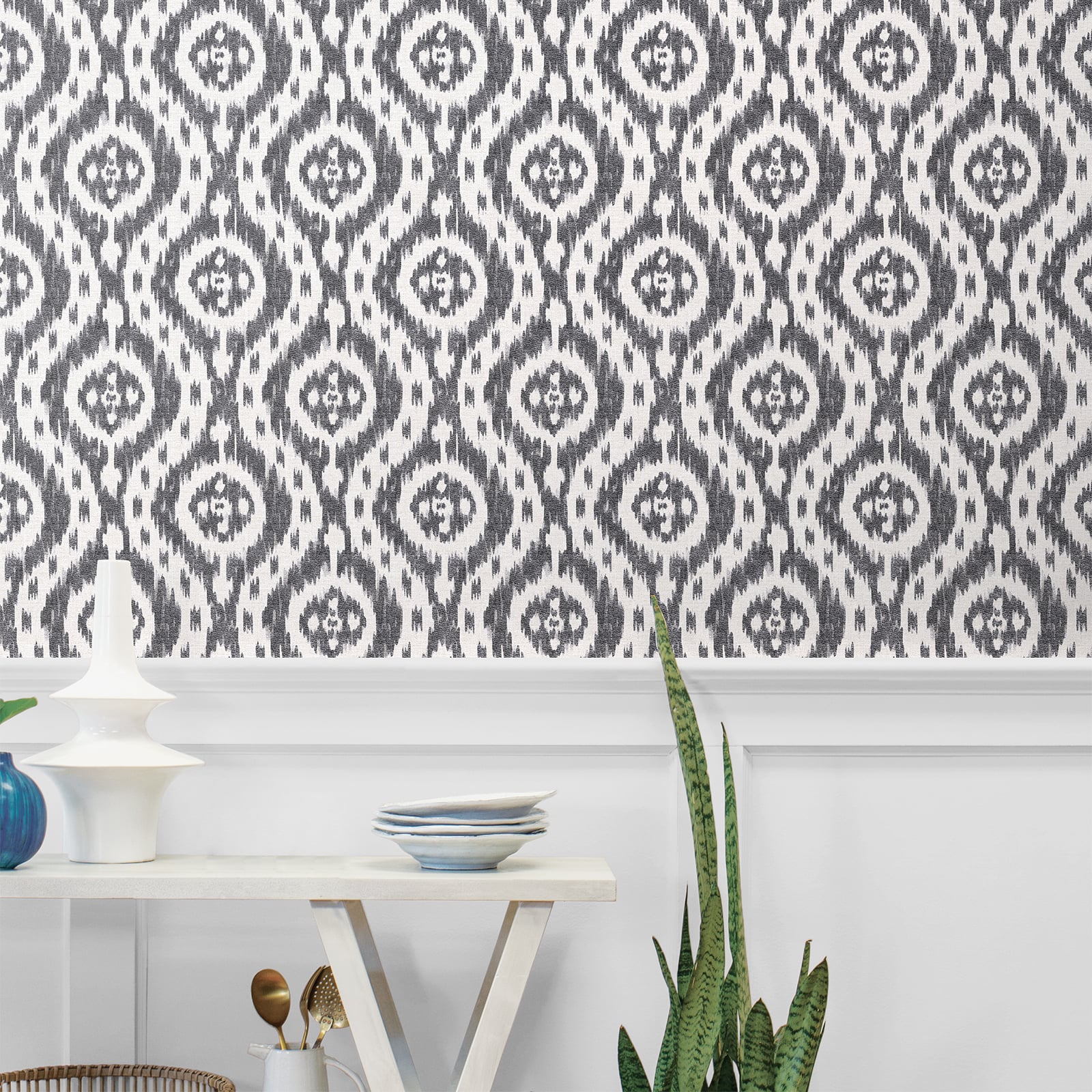 Surface Style Ikat Tracery Peel & Stick Wallpaper