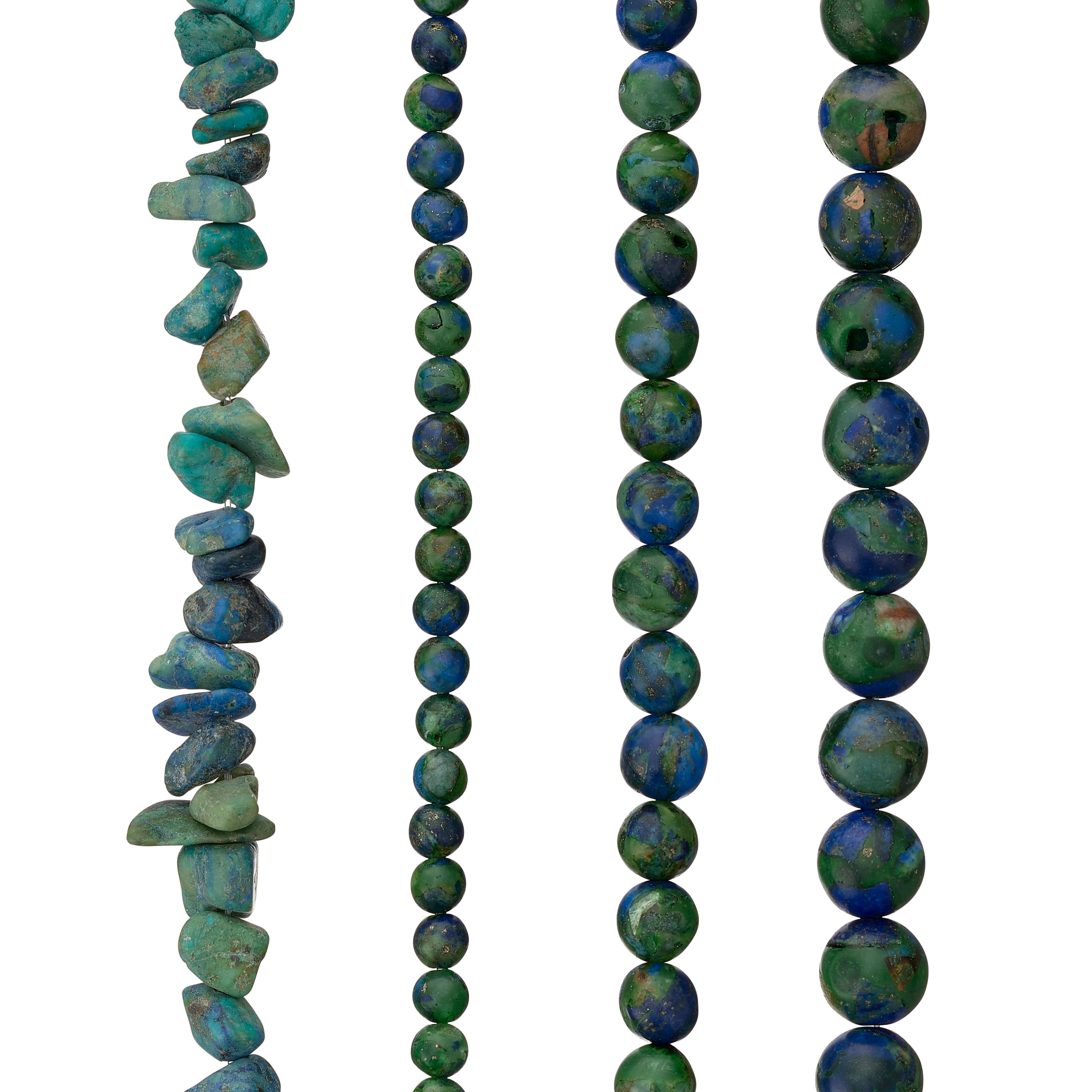 6 Pack: Chrysocolla Stone Mix Beads by Bead Landing™