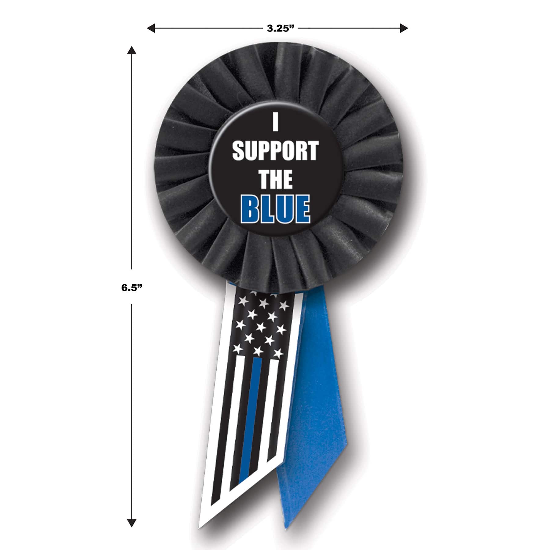 Beistle I Support The Blue Rosettes, 2ct.