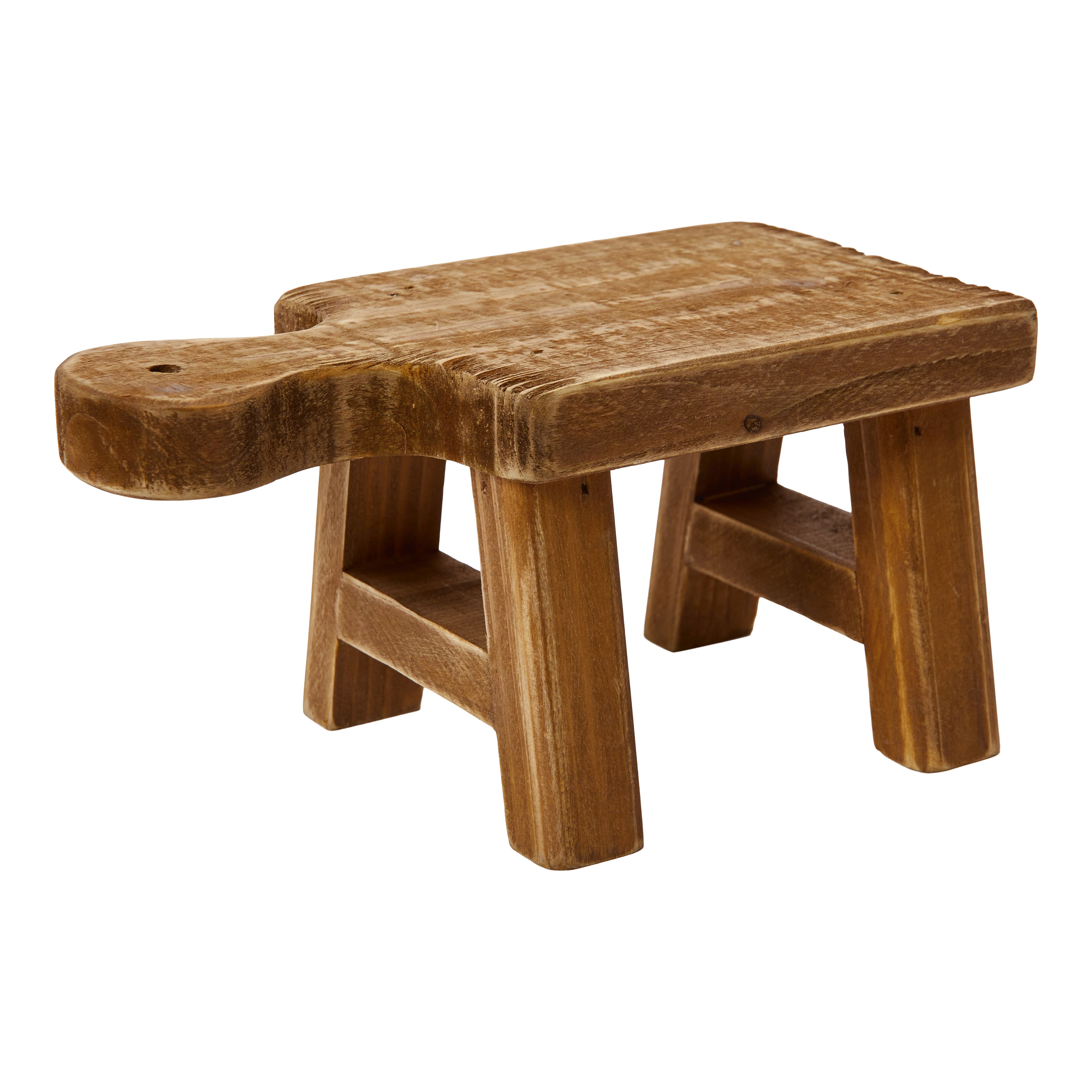 Hello Honey® 9.5" Small Wood Pedestal with Handle