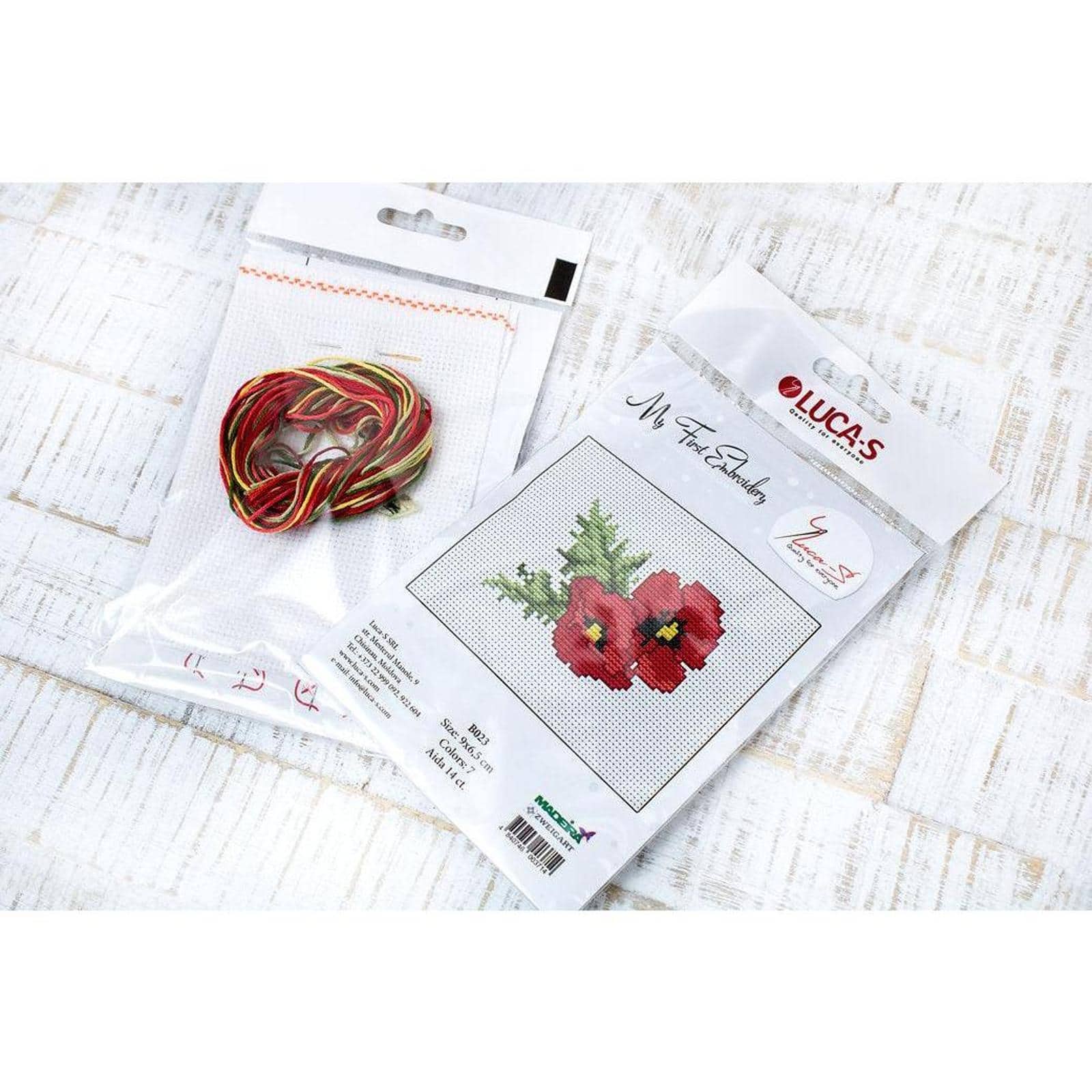 Luca-s Poppies Counted Cross Stitch Kit