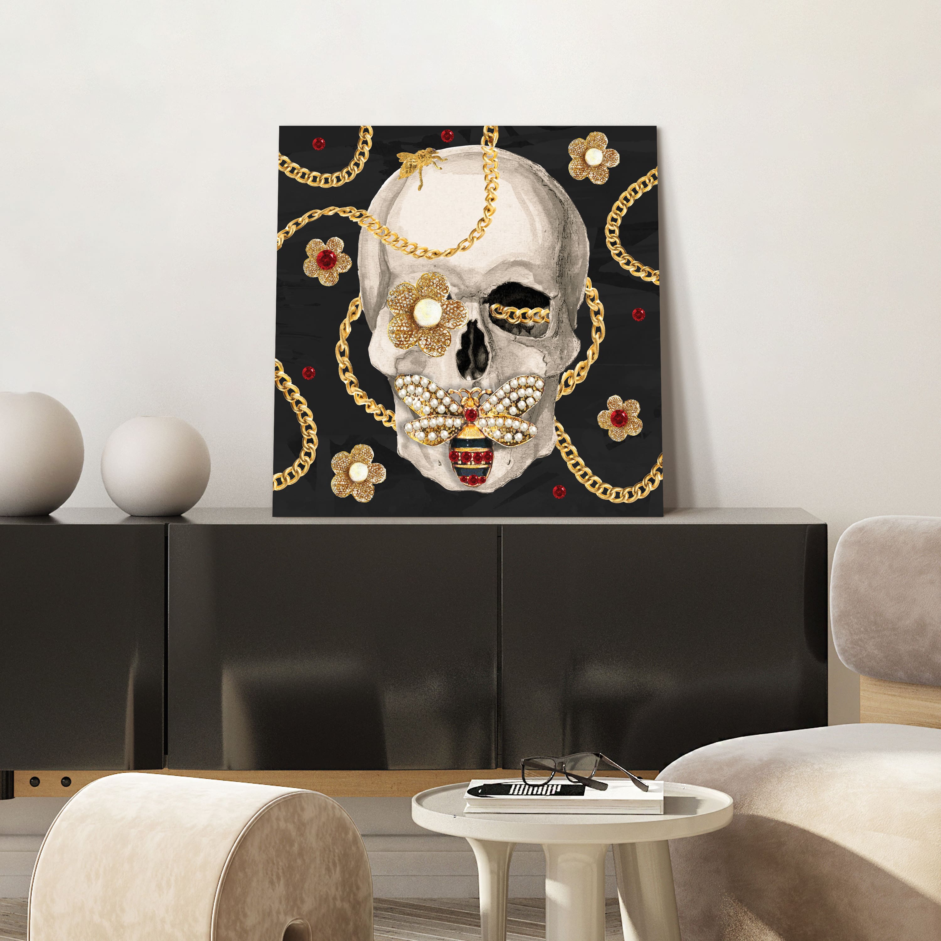 Empire Art Direct 24" x 24" Gold Digger Frameless Free Floating Printed Tempered Glass Wall Art