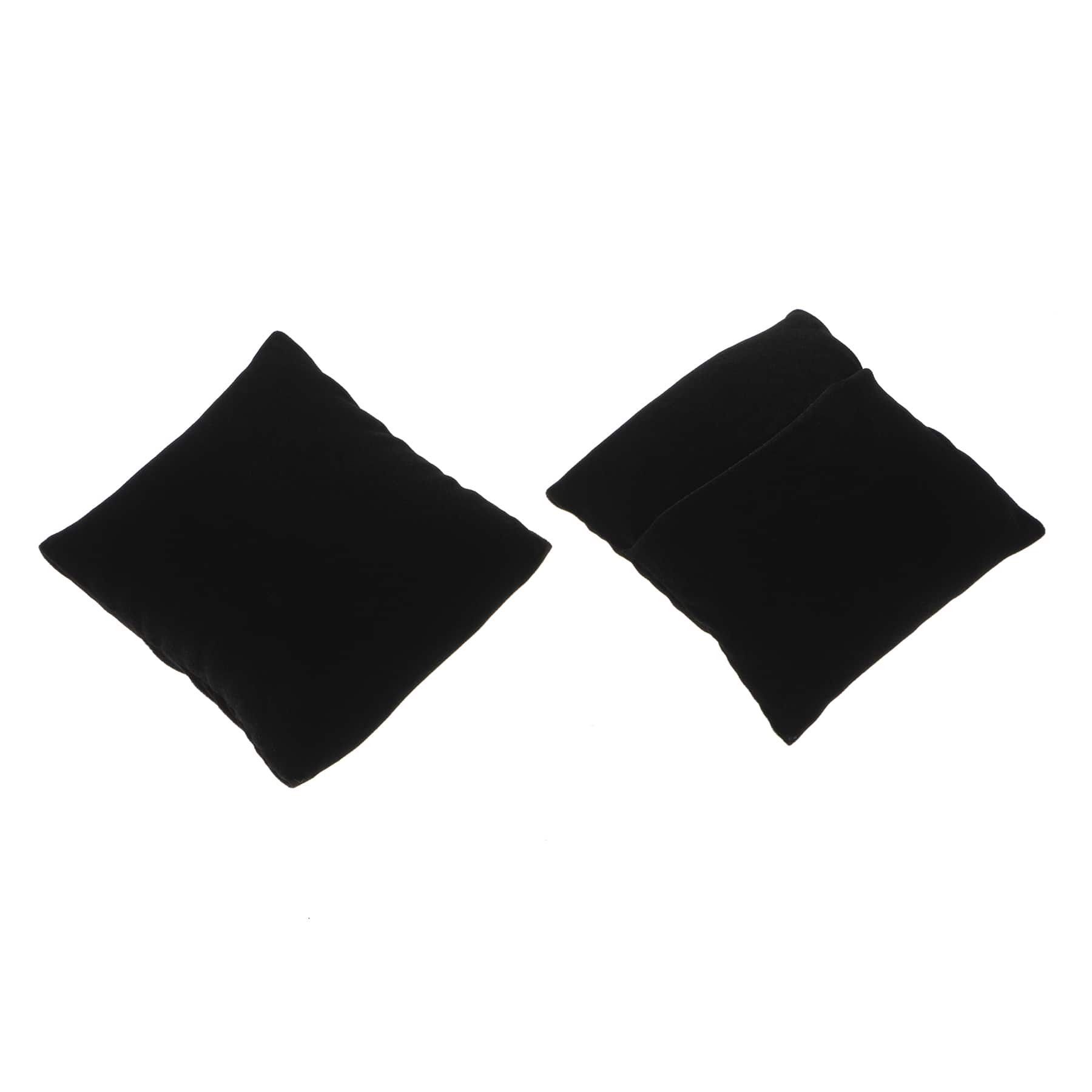 3" x 3.5" Black Velvet Bracelet Pillows, 4ct. by Bead Landing™