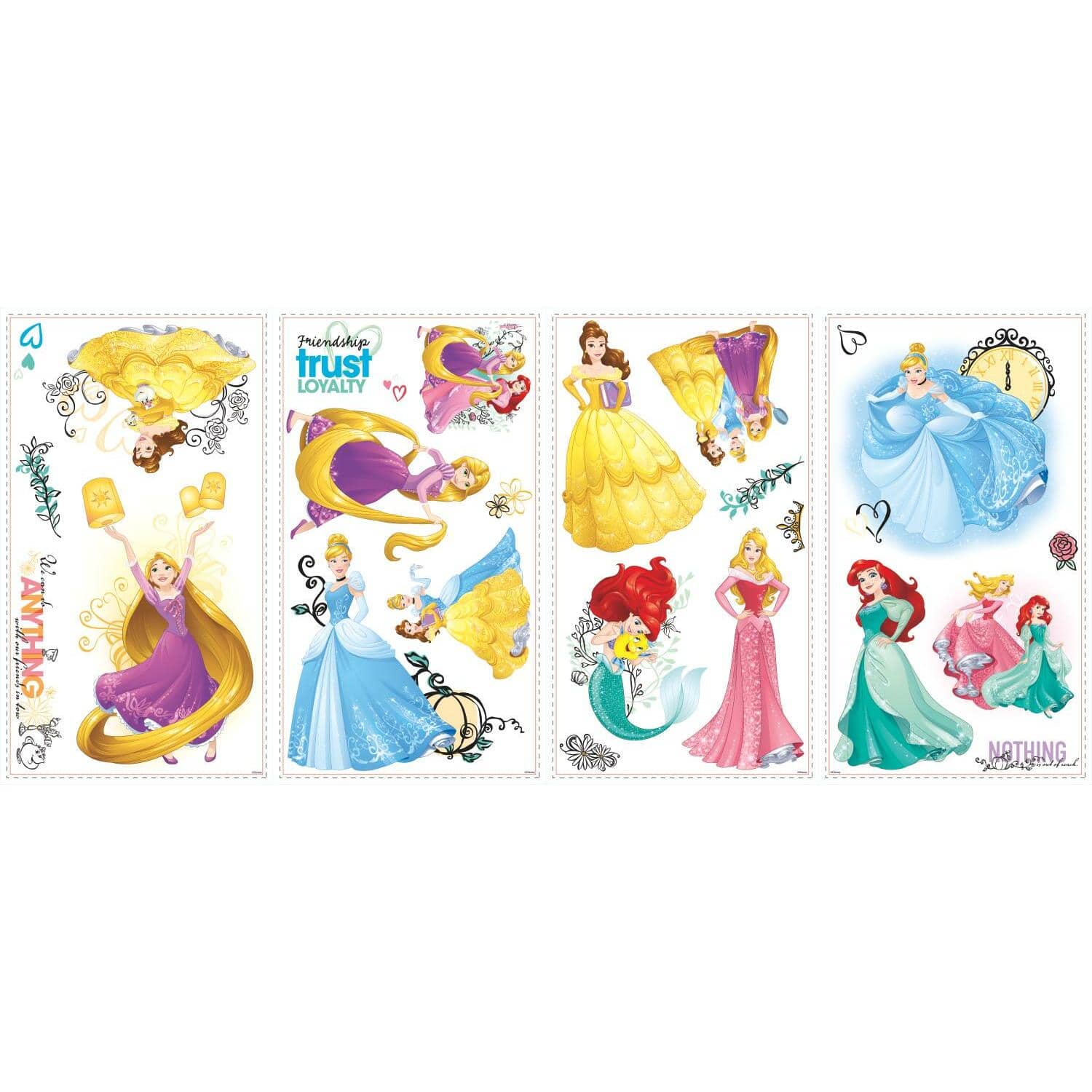 RoomMates Disney Princess Friendship Adventures Peel & Stick Decals