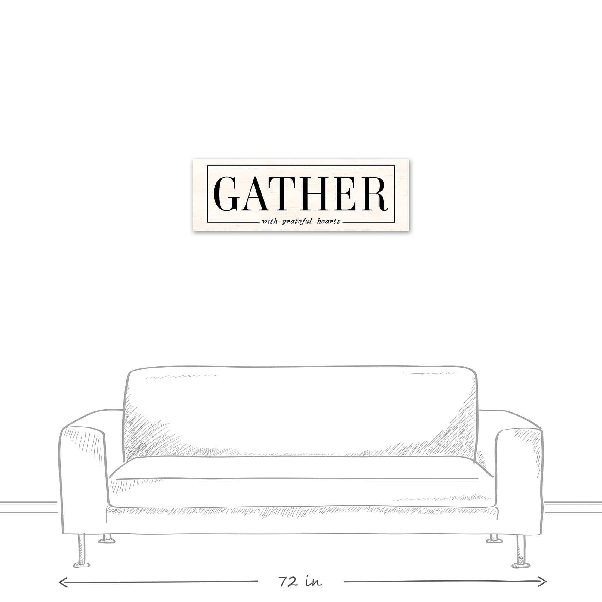 Gather Here with Grateful Hearts Canvas Wall Art