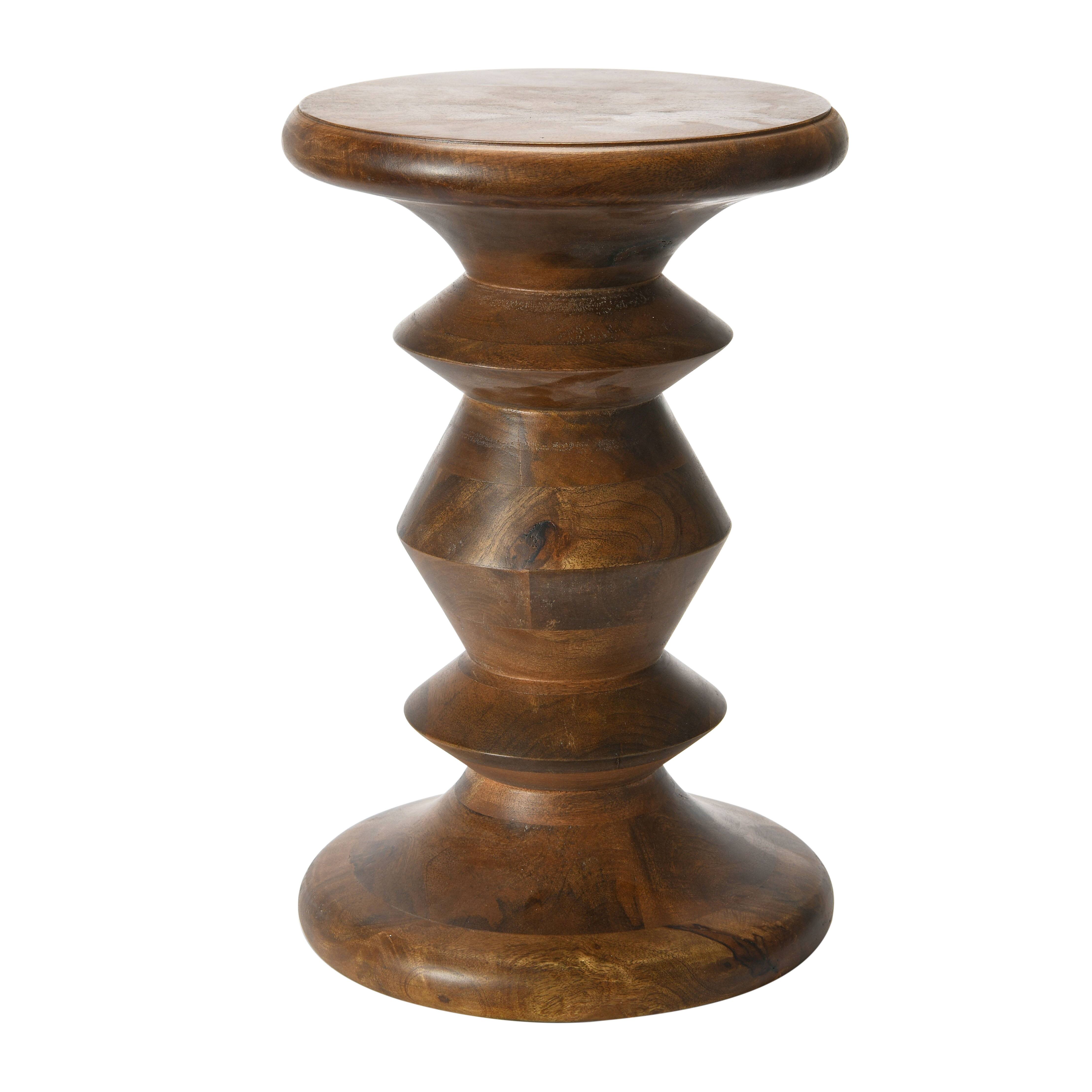 Hello Honey® Berns Mid-Century Modern Solid Mango Table with Flat Top in Walnut | 12" x 12" x 18.5" | Michaels®