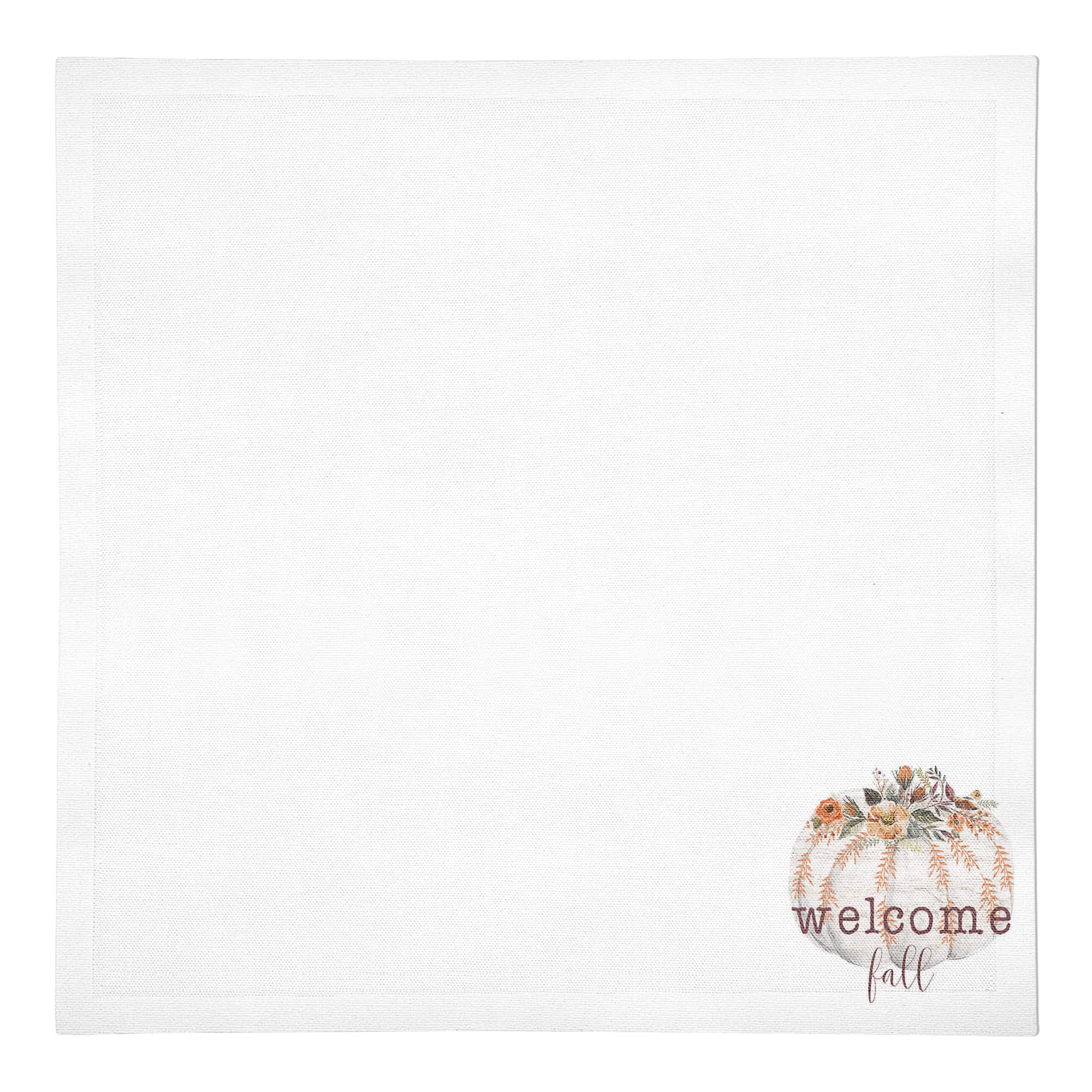 10" Wood Pumpkin Napkin