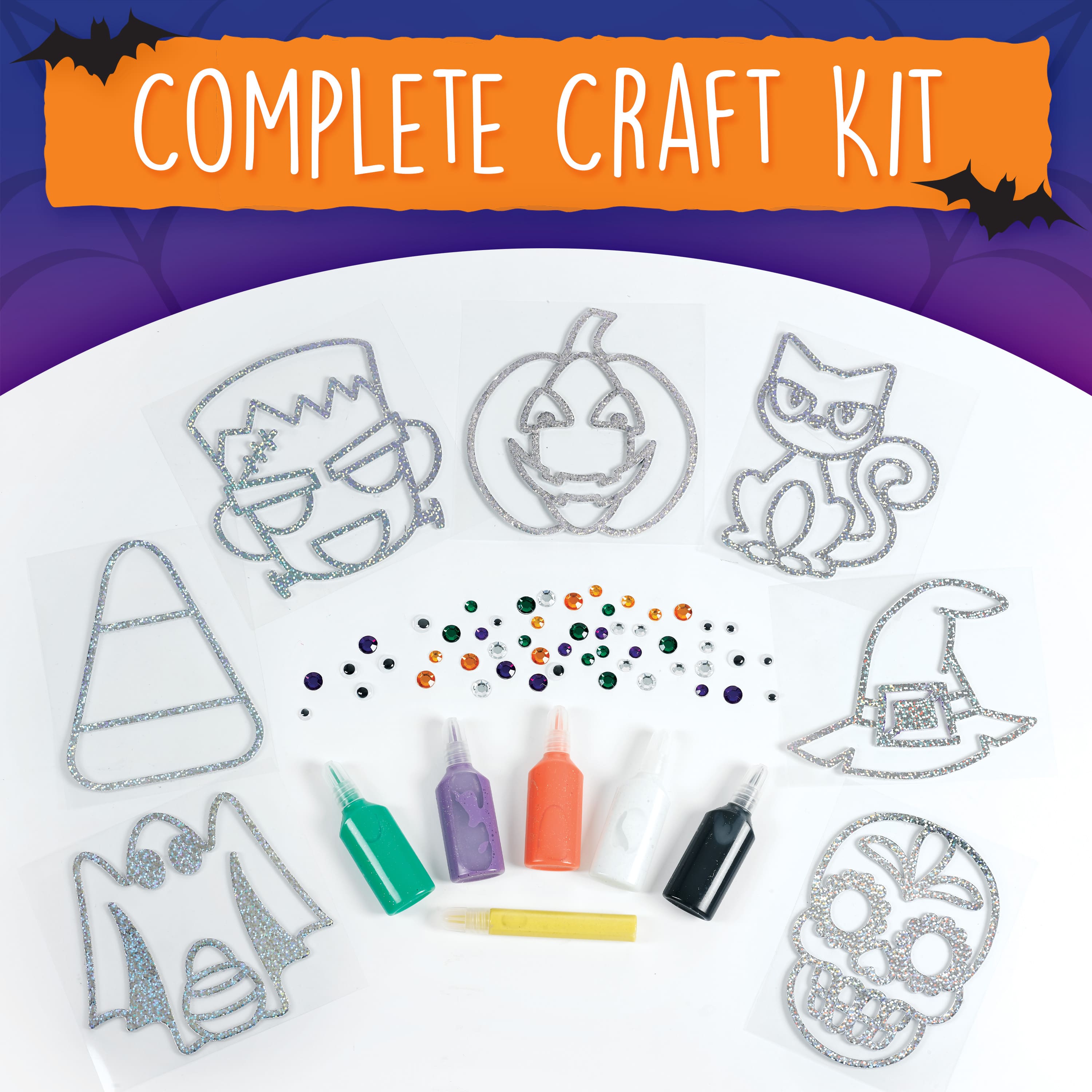 Creativity for Kids Halloween Easy Sparkle Window Art Kit