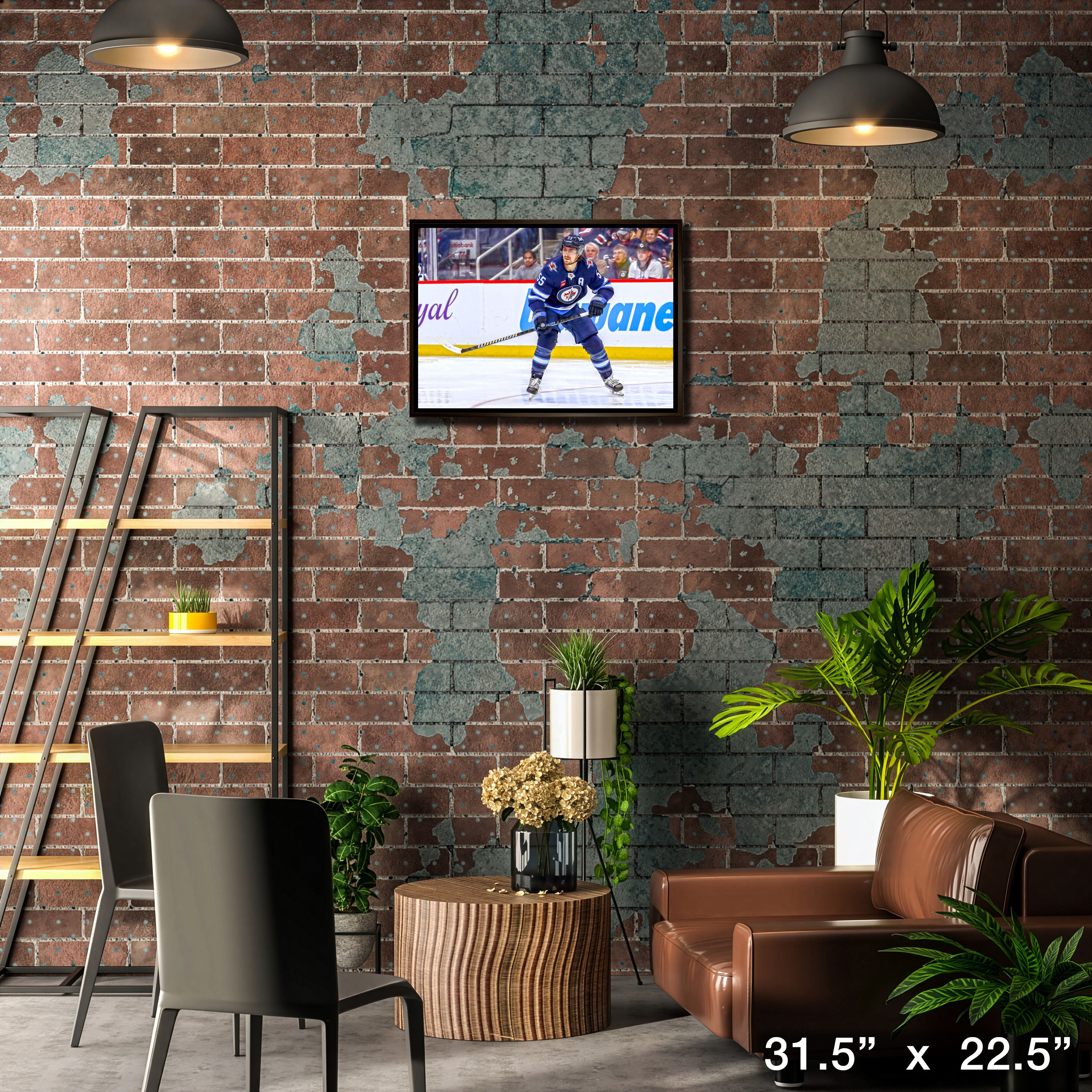 Mark Scheifele 20" x 29" Framed Canvas Winnipeg Jets 31.5" x 22.5"
