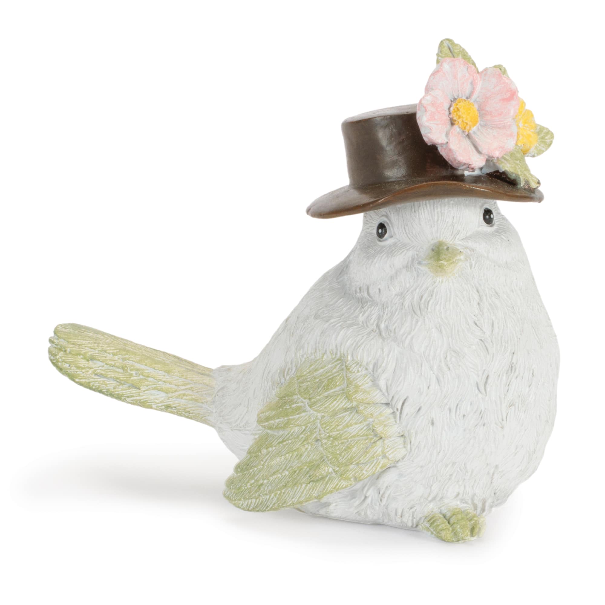 Melrose Bird with Floral Hat & Bow Figurine Set