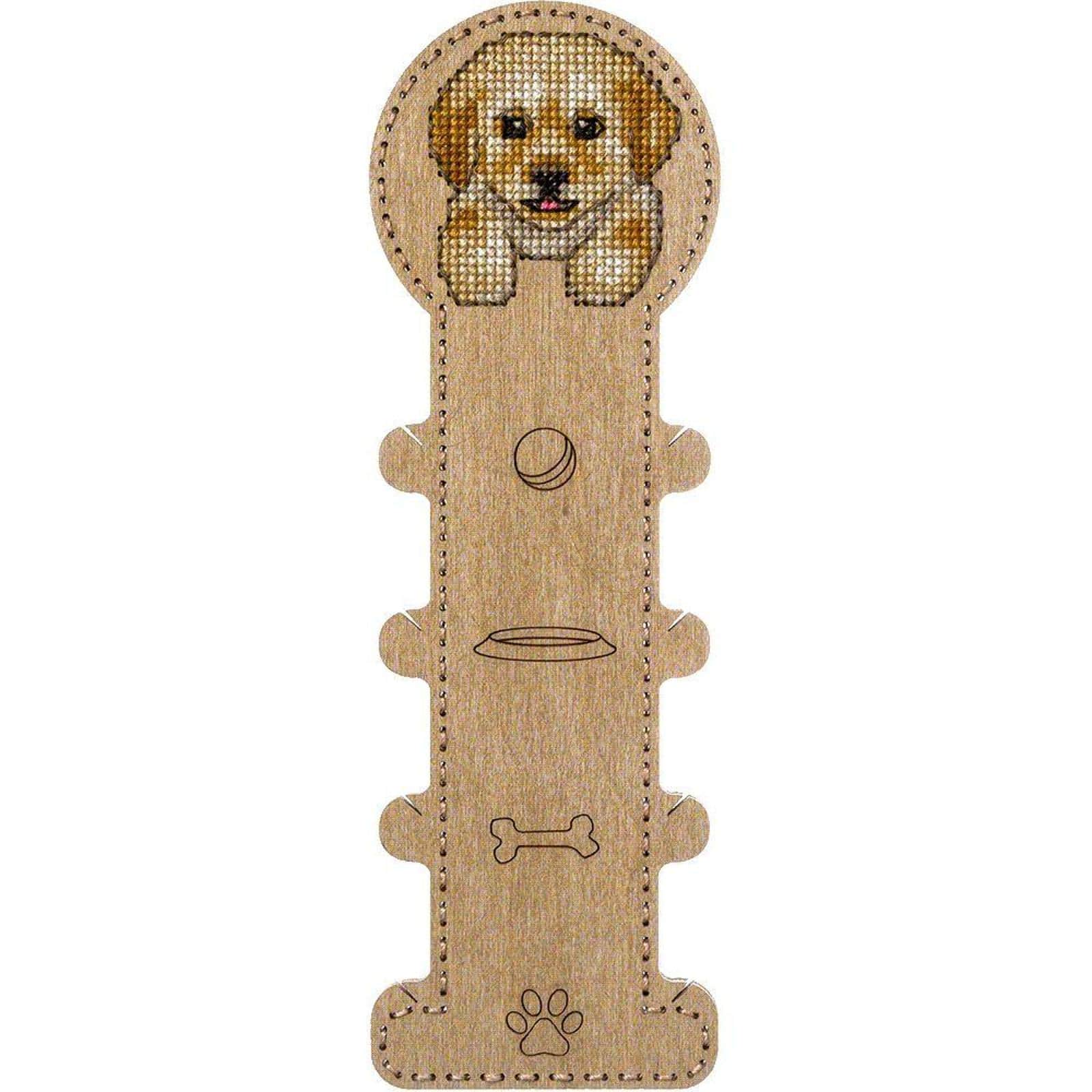 Wonderland Crafts Dog Embroidery Blank Wood Organizer