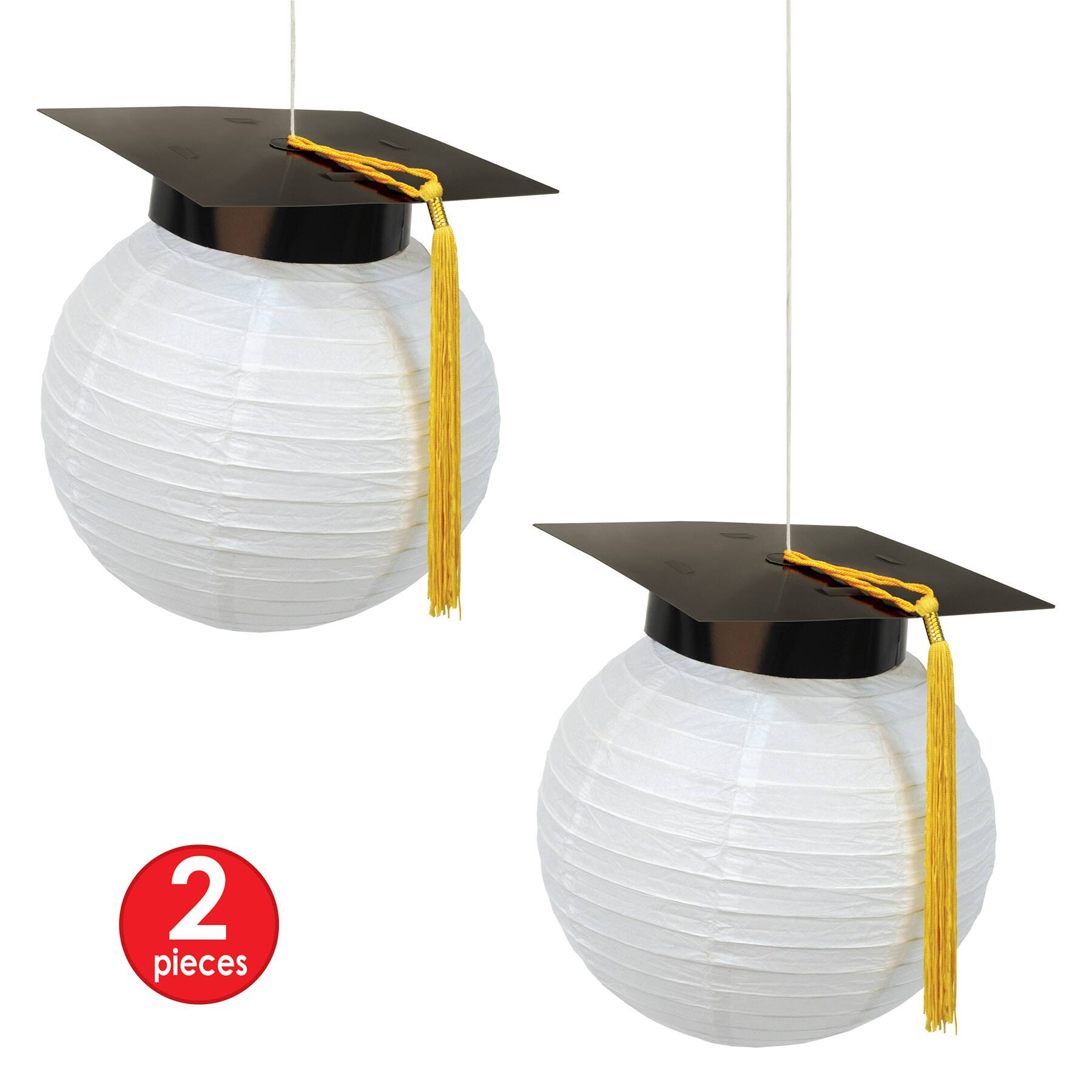 Beistle 9.5" Grad Cap Paper Lanterns, 2ct.