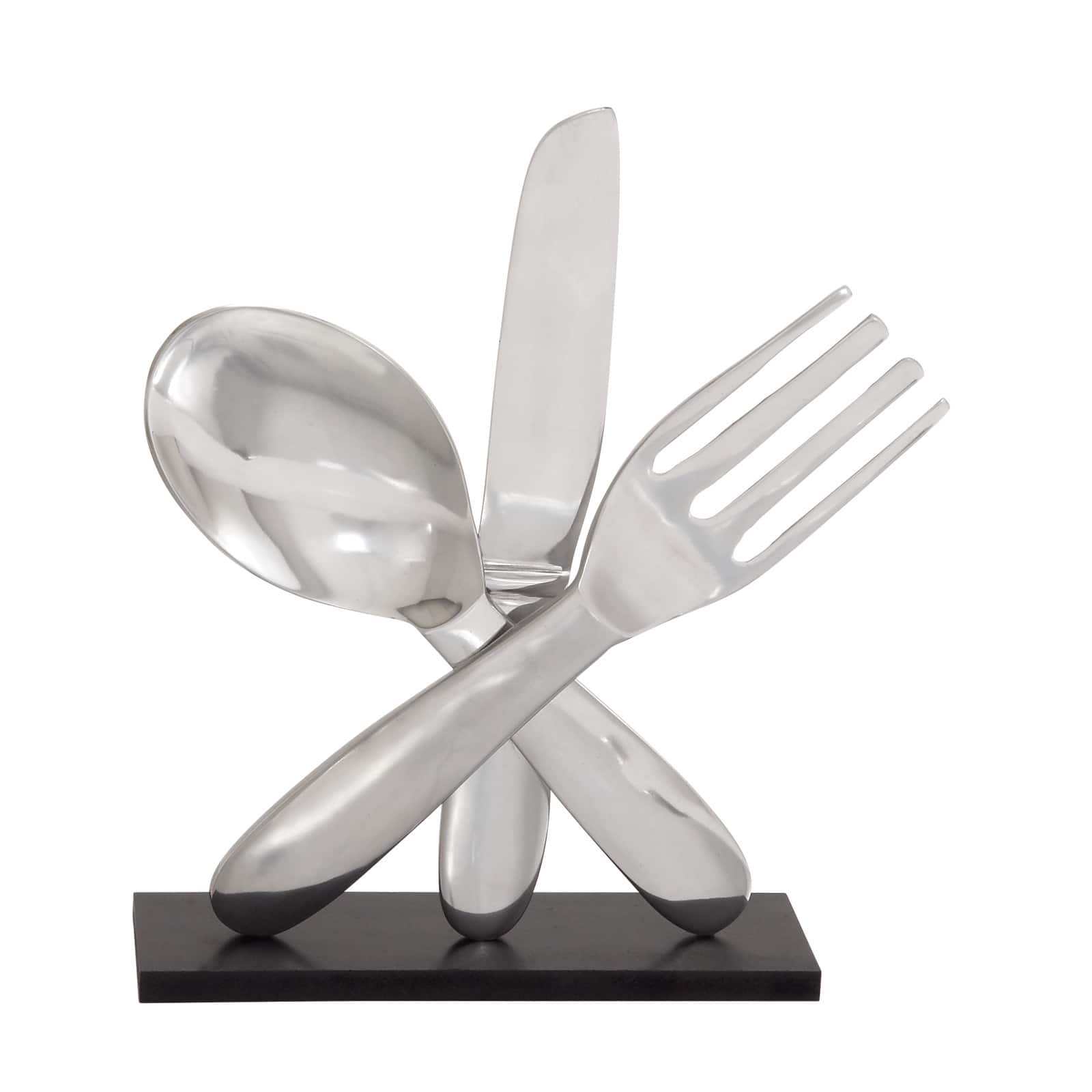 17" Silver Kitchen Utensil Sculpture