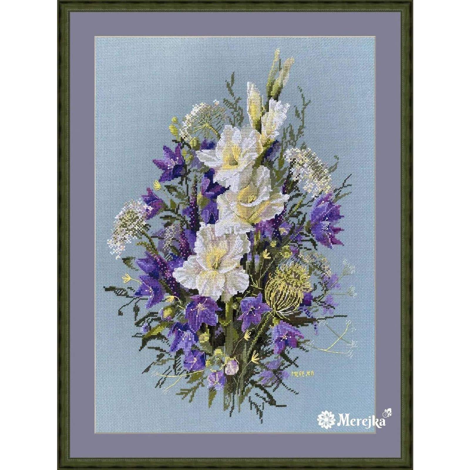 Merejka® The White Sword Lily Counted Cross Stitch Kit