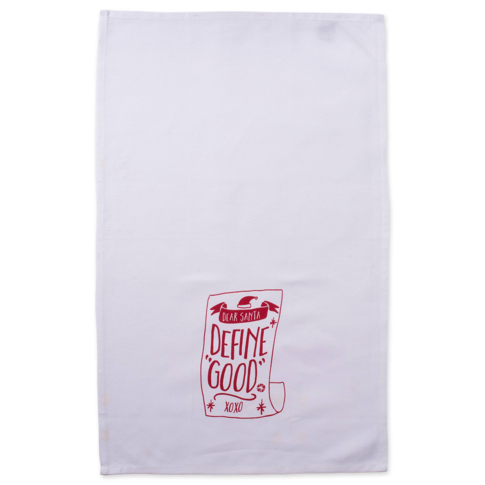 DII® Assorted Dear Santa Holiday Printed Dishtowel Set