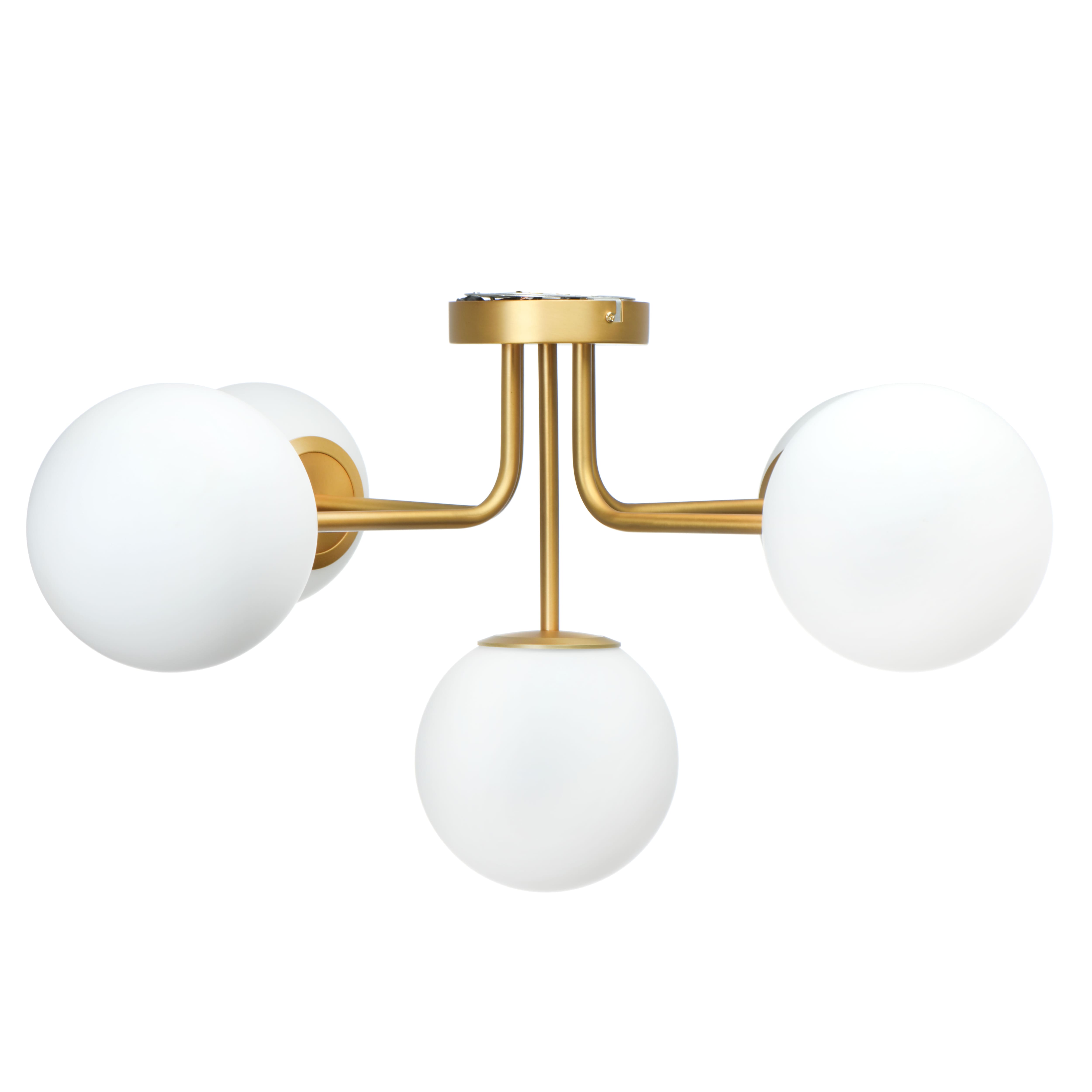 Hello Honey® 27.5" Sputnik Semi-Flush Mount Opal Glass Ceiling Light