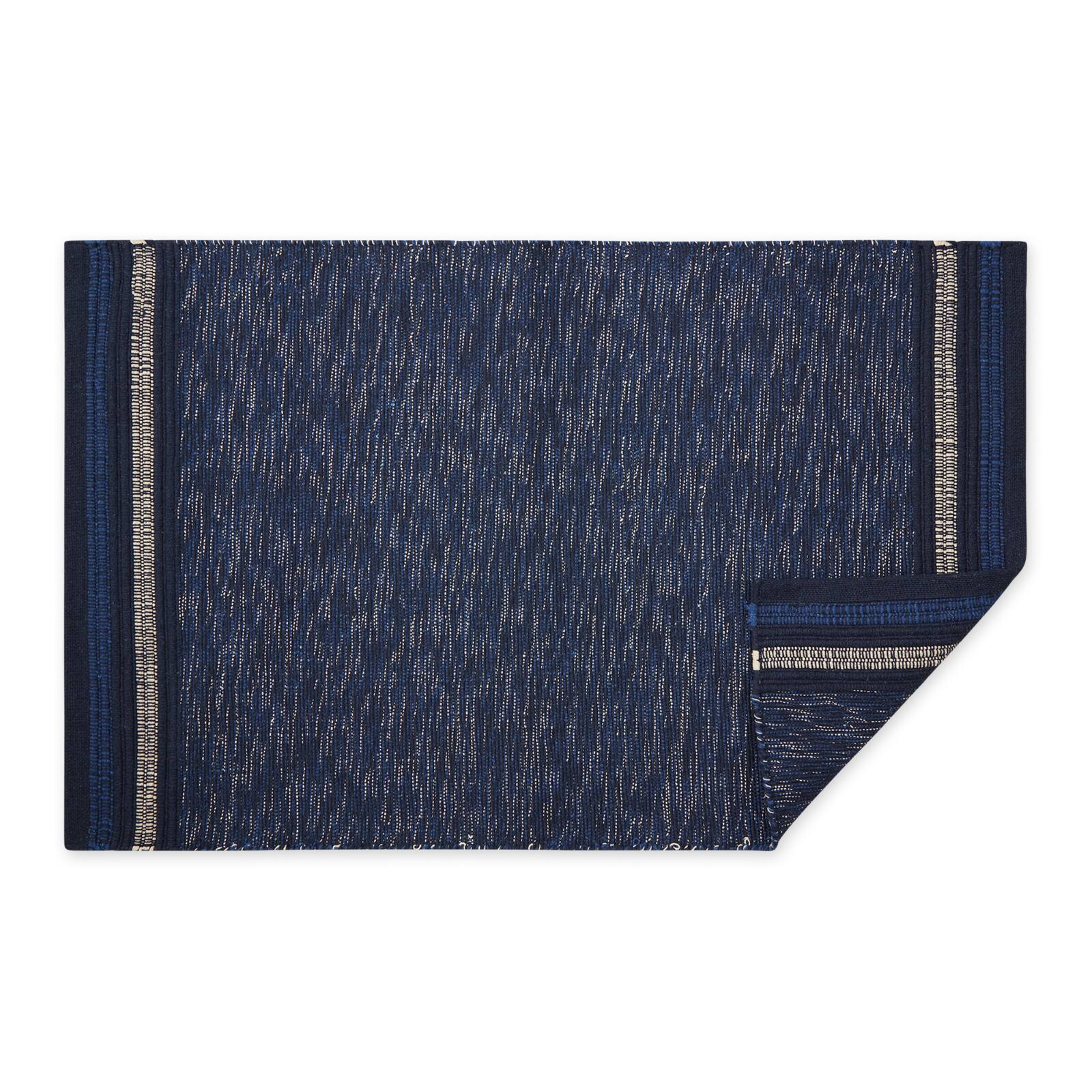 DII® Modern Stripe Variegated Handwoven Recycled Yarn Rug