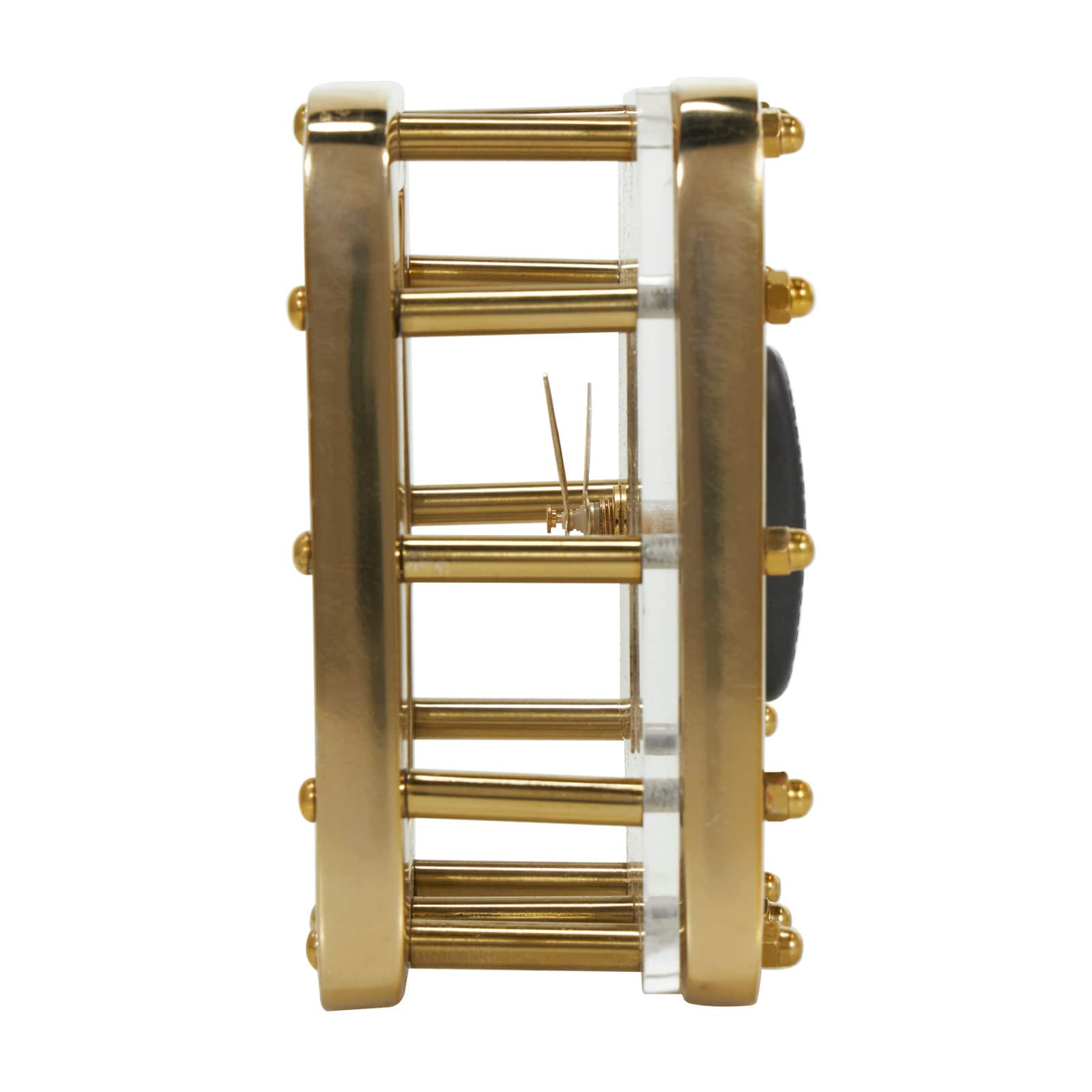6" Gold Aluminum Geometric Floating Clock