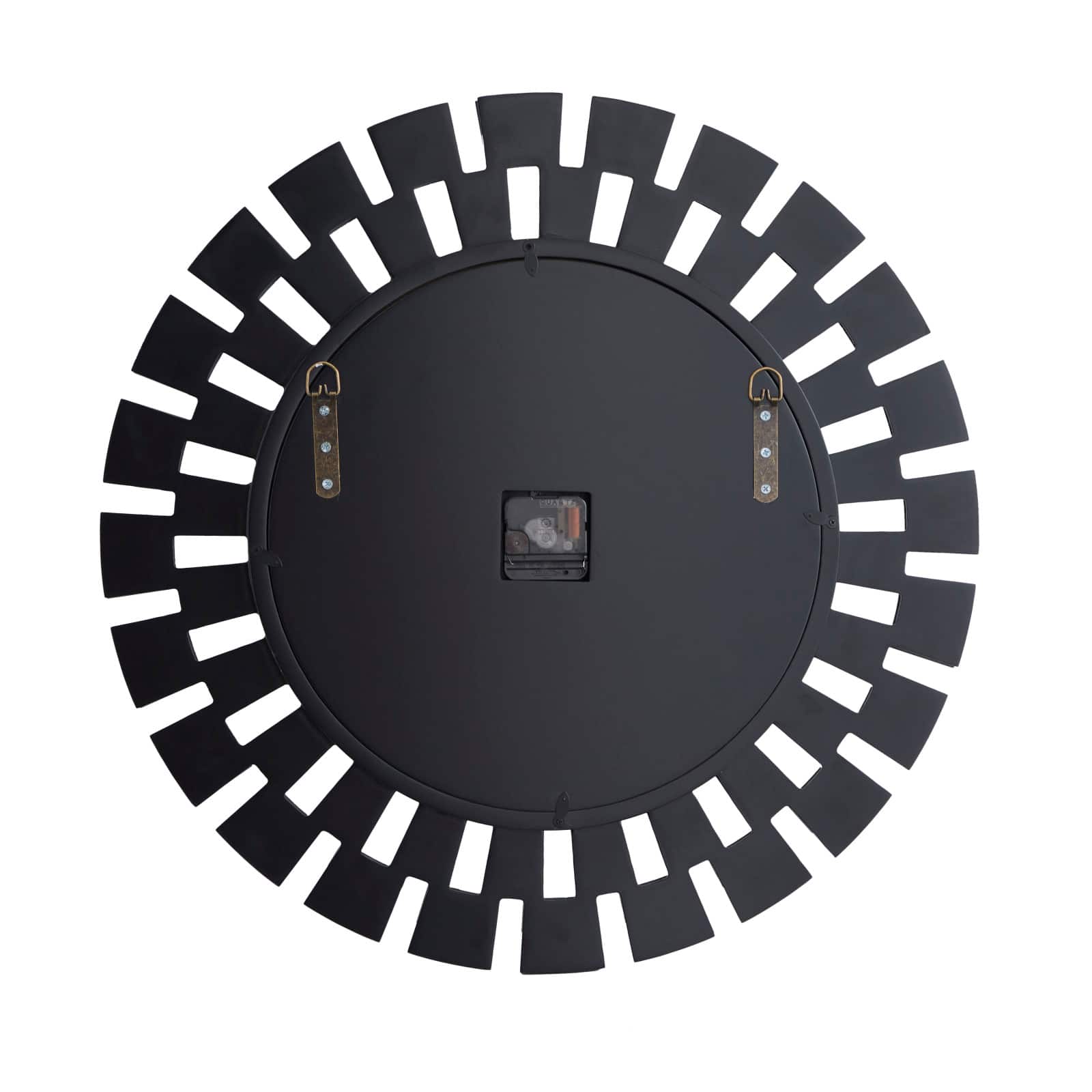 Silver MDF Glam Wall Clock, 24" x 2" x 24"