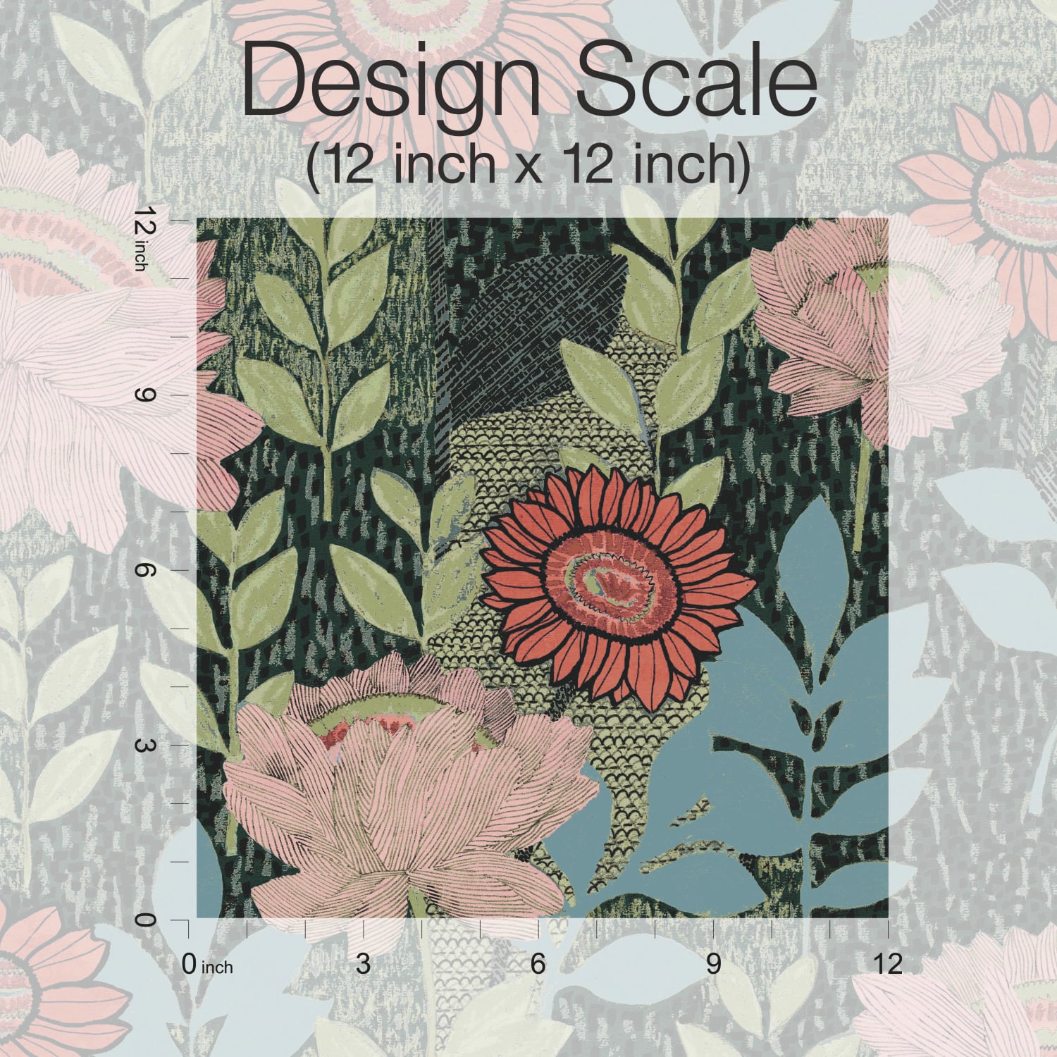 RoomMates Tamara Day Green Botanical Garden Peel & Stick Wallpaper