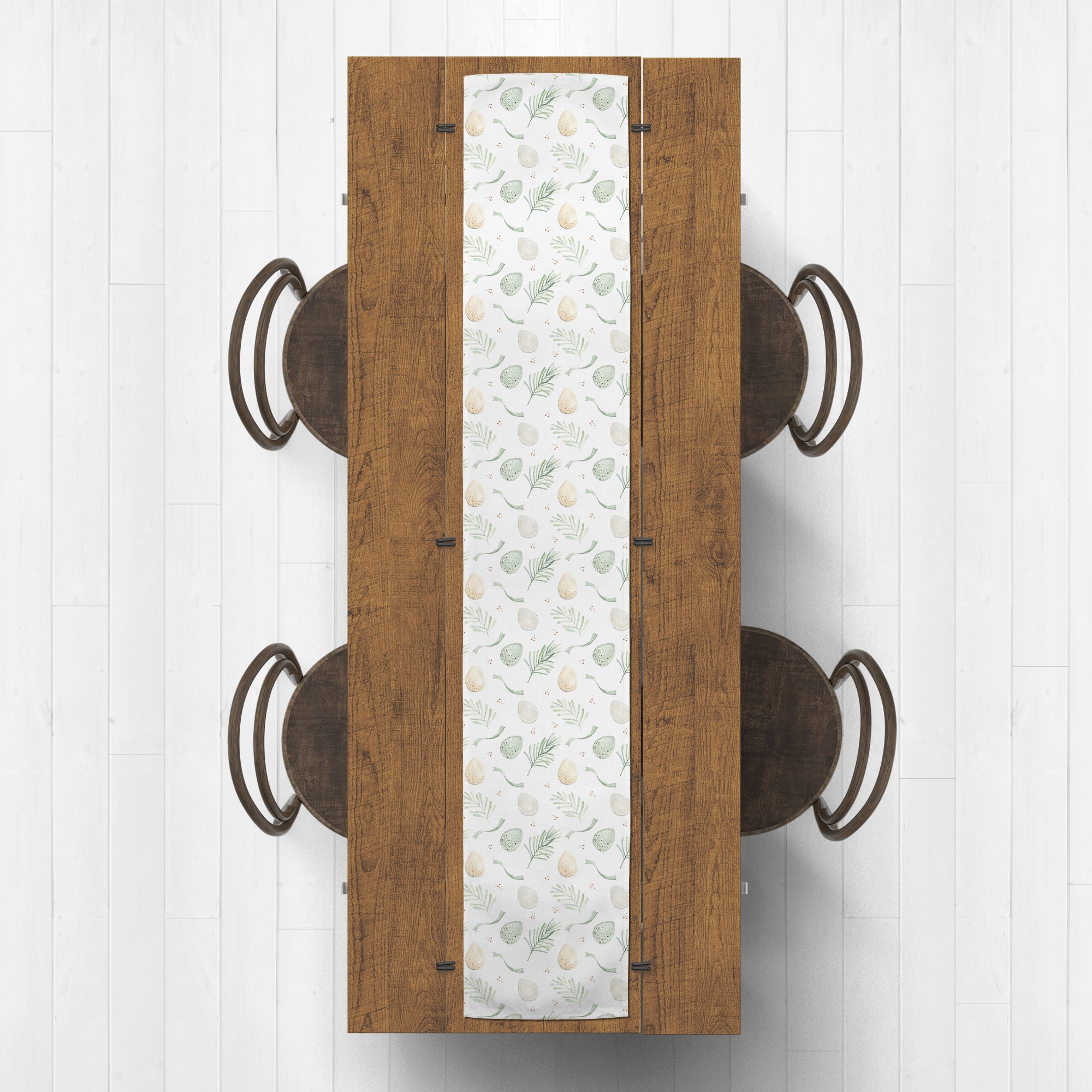 Easter Eggs And Ribbons 5 16" x 90" Poly Twill Table Runner
