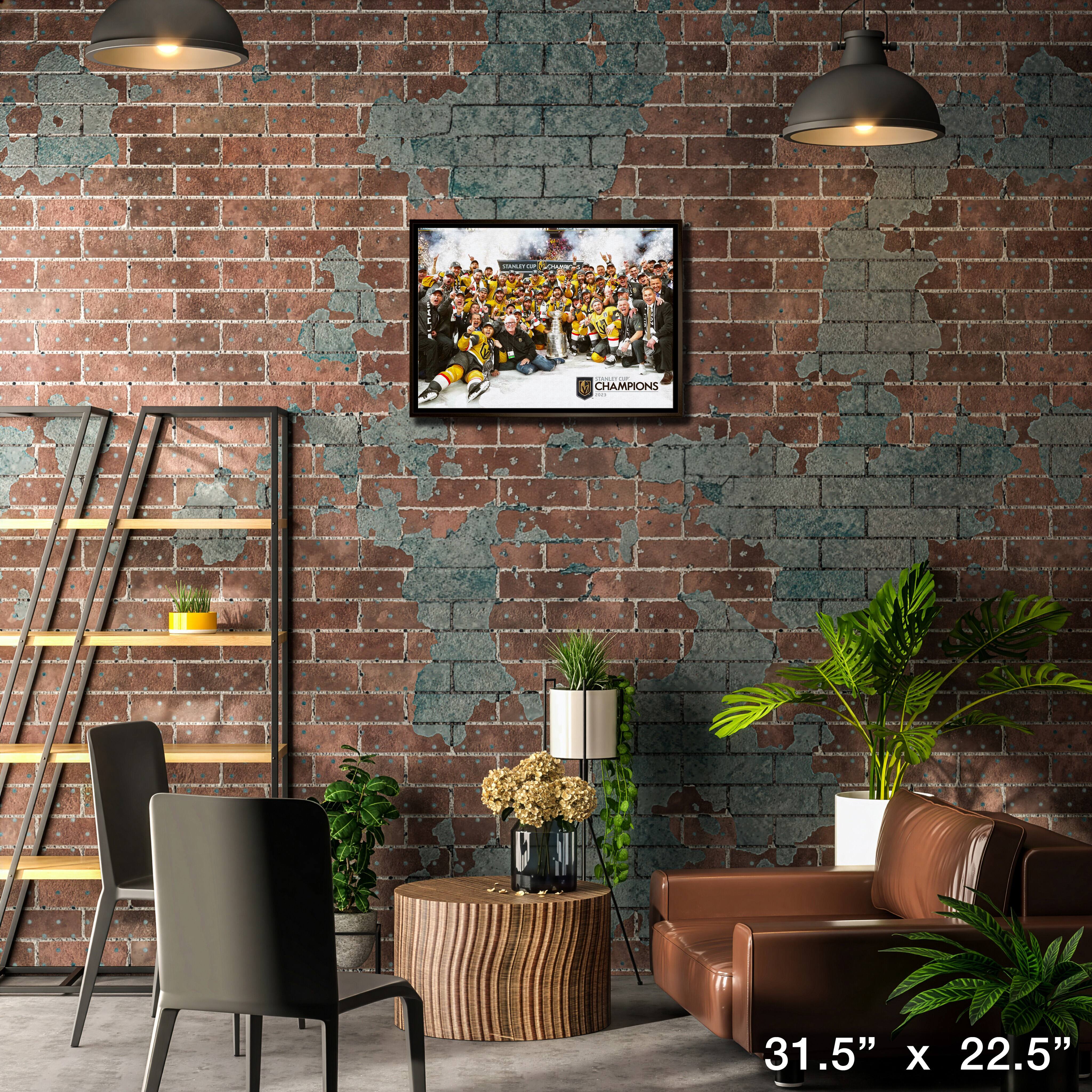 Vegas Golden Knights 20" x 29" Framed Canvas 2023 Stanley Cup 31.5" x 22.5"