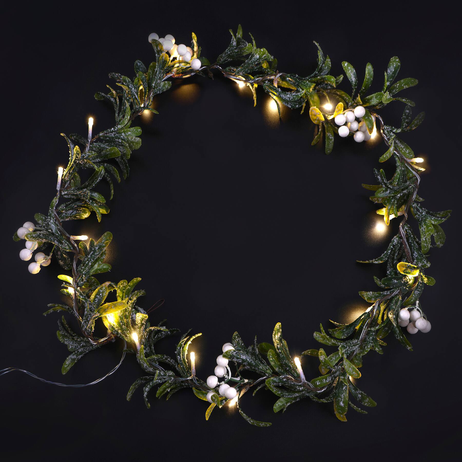 4.5ft. White Mistletoe LED Garland String Lights by Ashland®