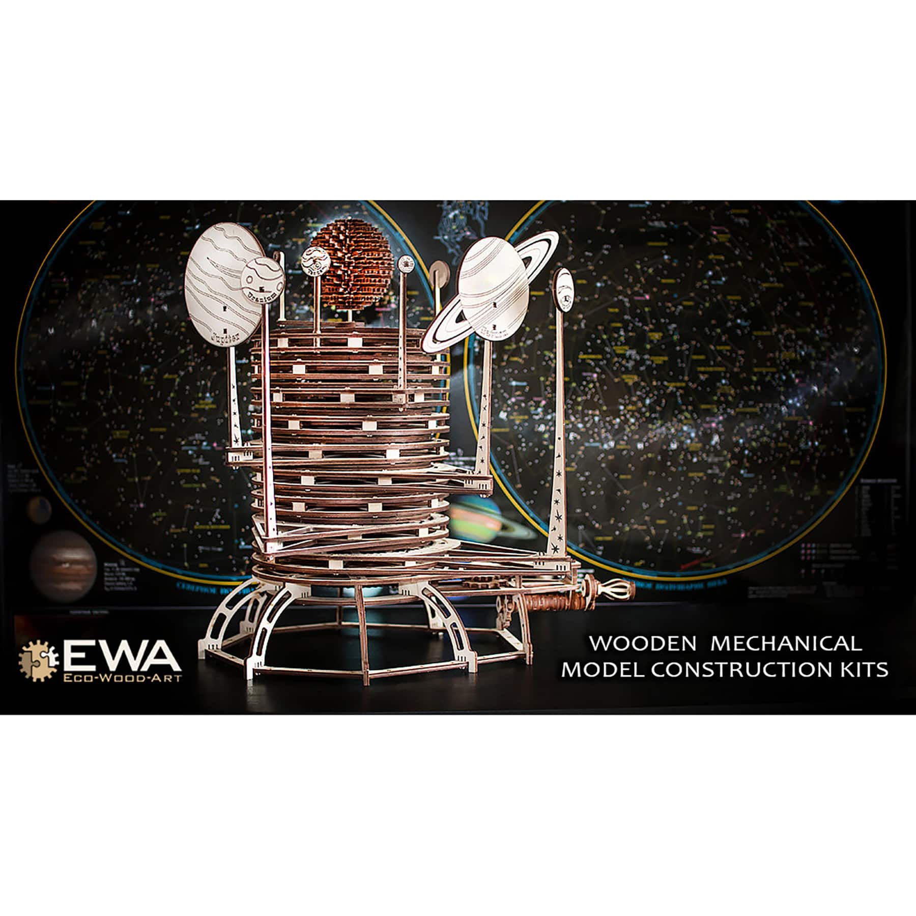 EWA™ Eco-Wood-Art Planetarium 3D Wooden STEM Construction Kit