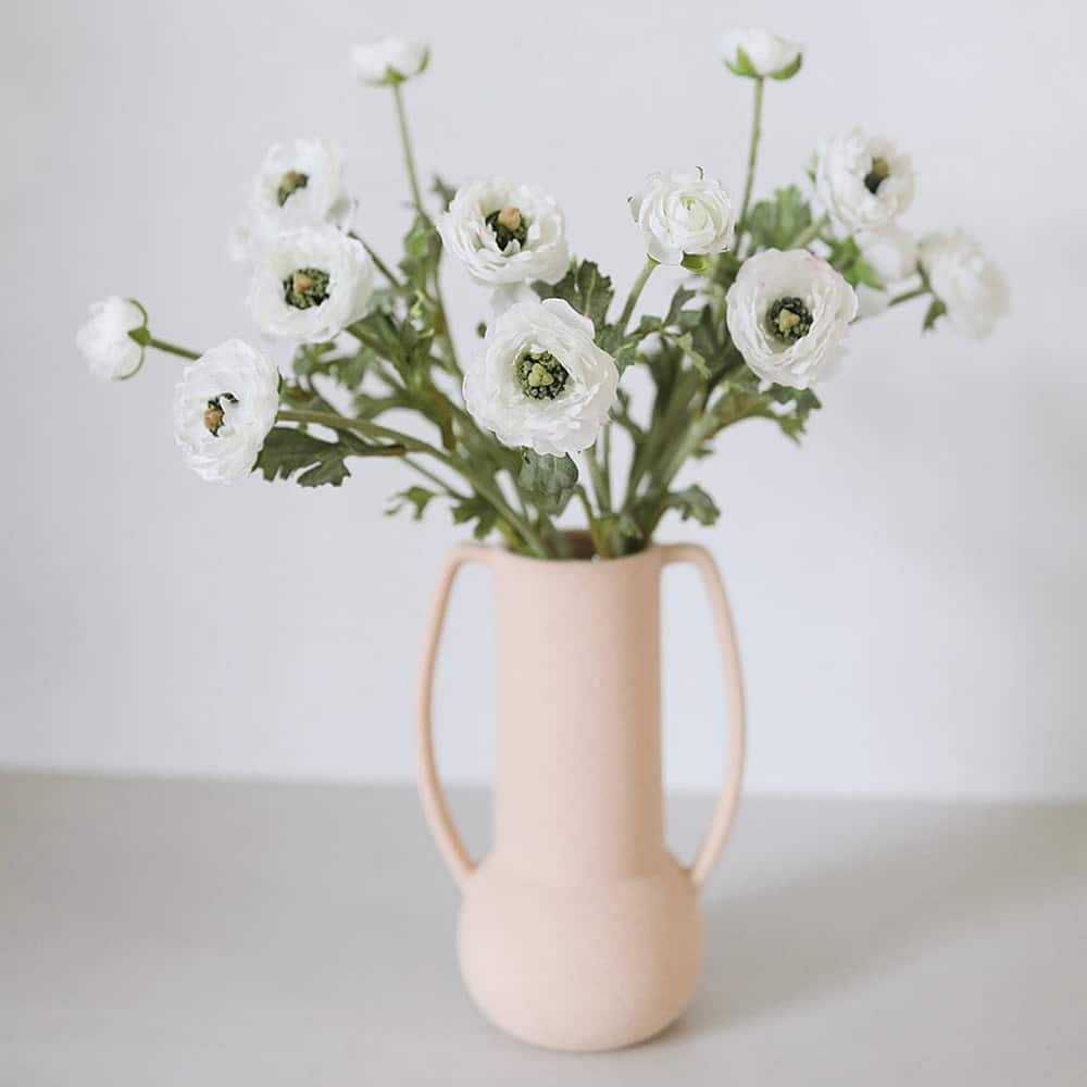Prestige Botanicals 21.5" Artificial White Ranunculus Stem