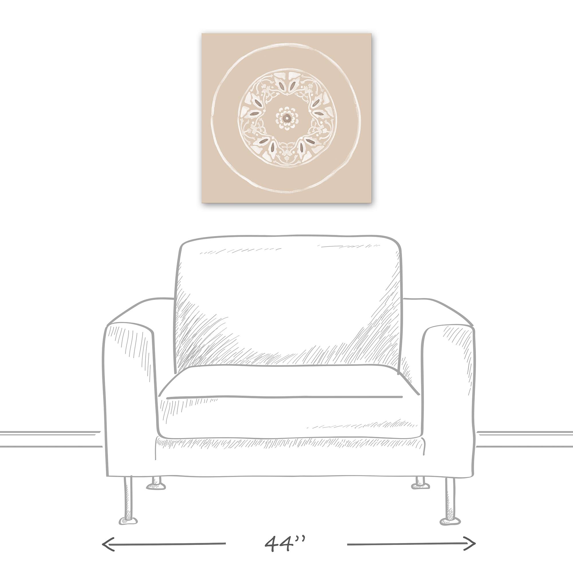 Neutral Medallion 20" x 20" Canvas Wall Art