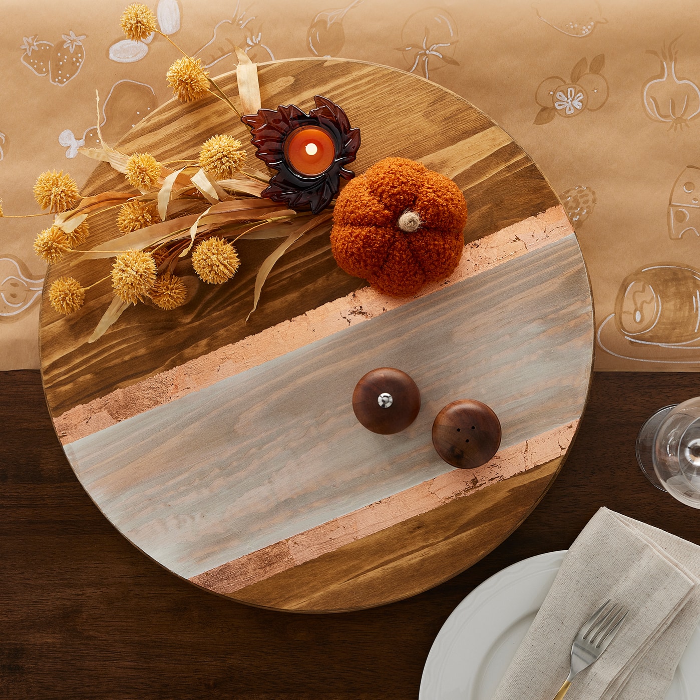 Wooden Lazy Susan