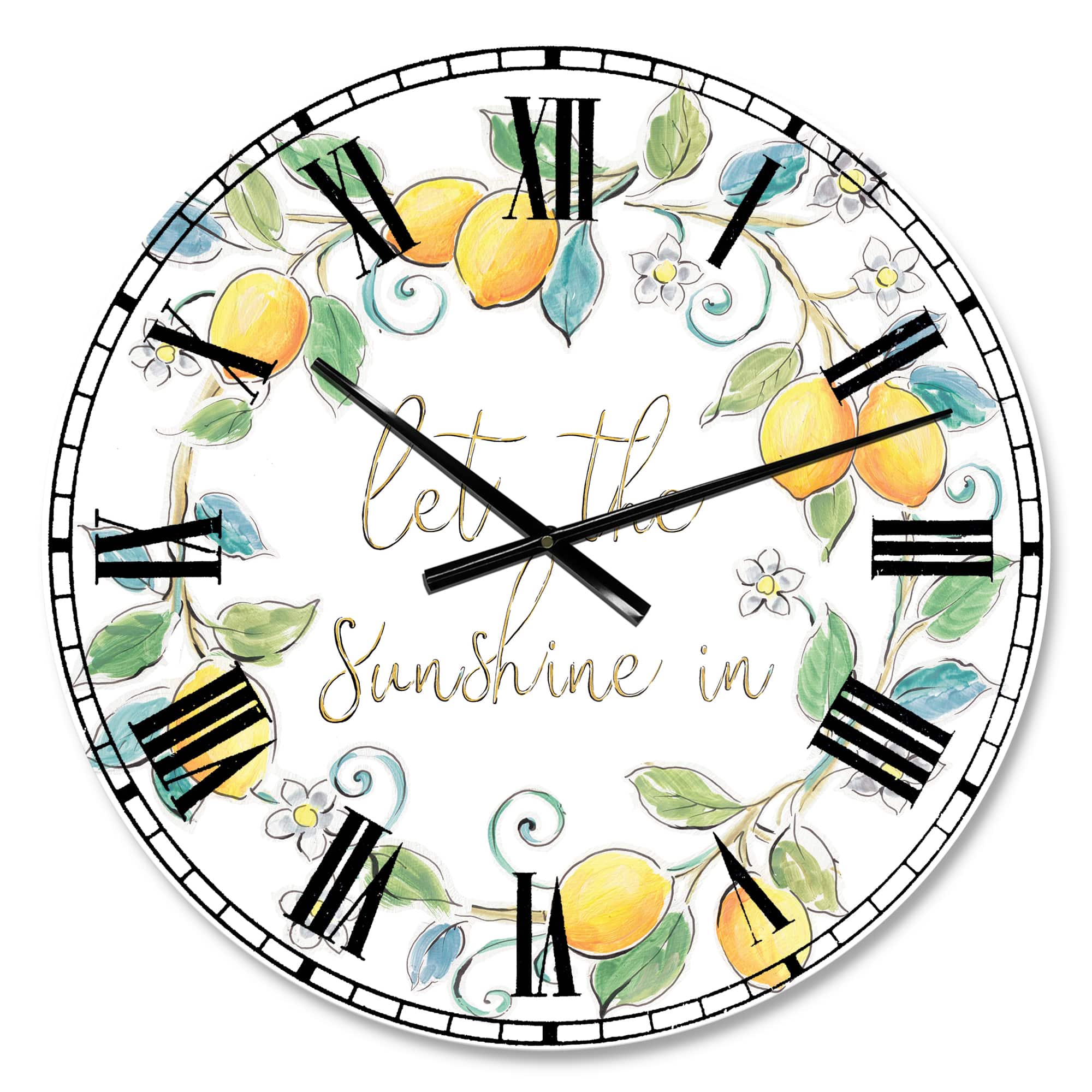Designart Mediterranean Breeze XII Mid-Century Wall Clock
