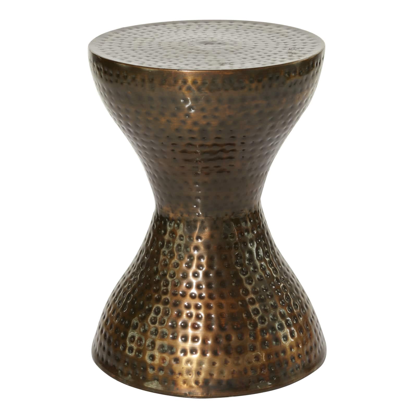 19" Bronze Iron Industrial Accent Table