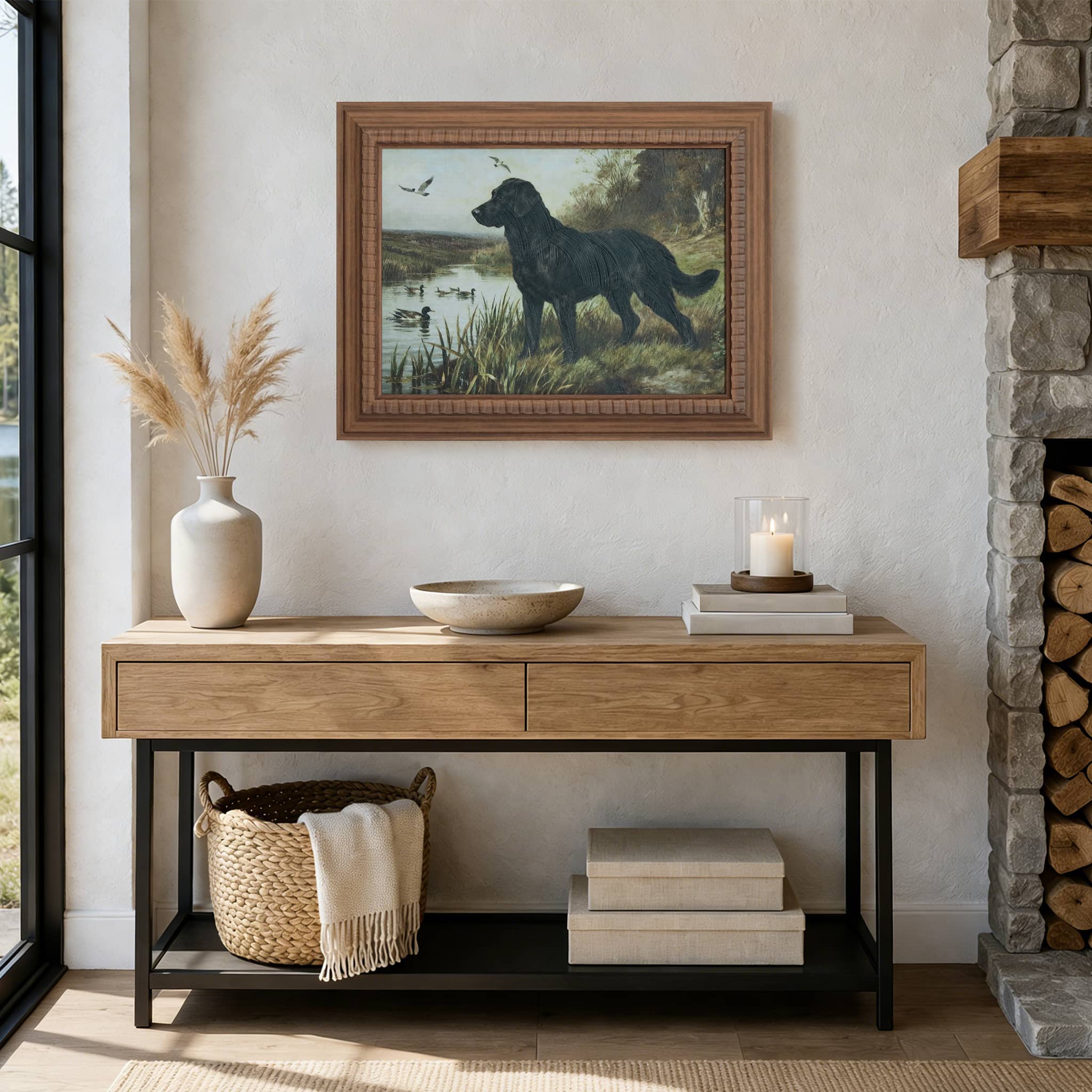 Framed Black Lab Wall Décor by Ashland®