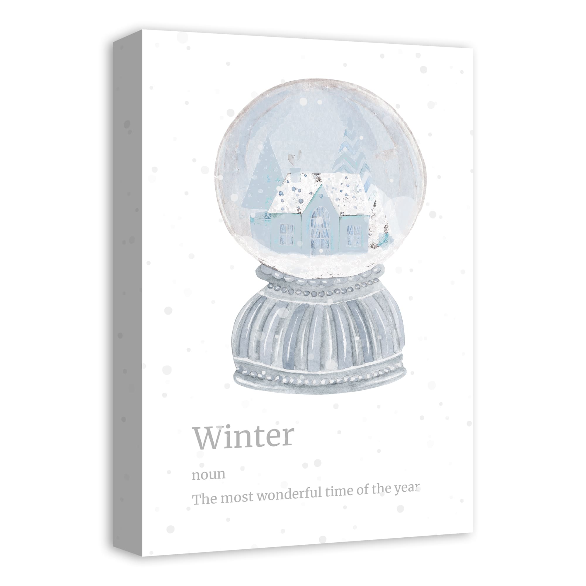 Winter Globe 12x18 Canvas Wall Art