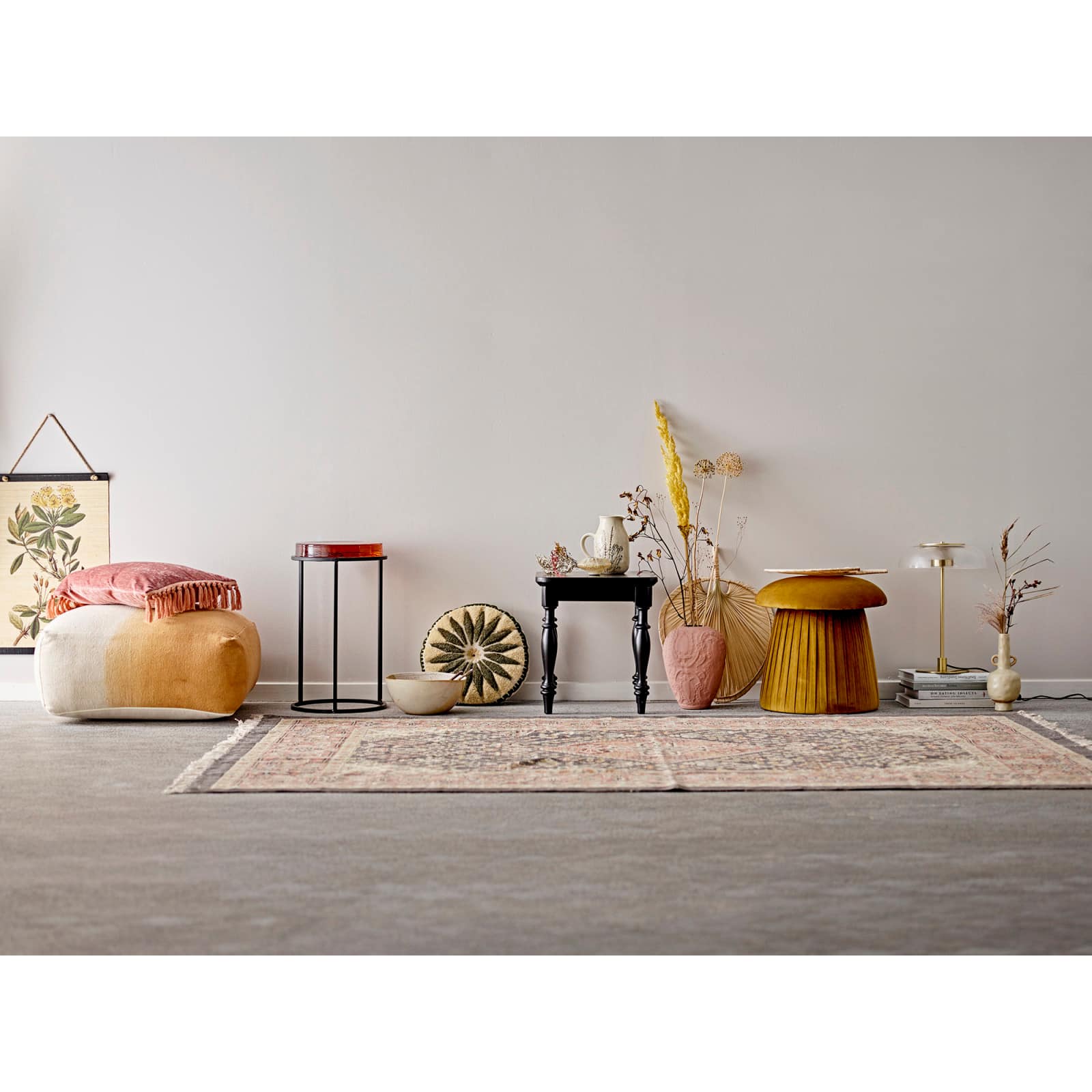 Hello Honey® 32oz. Floral Reactive Crackle Glaze Stoneware Debossed Pitcher