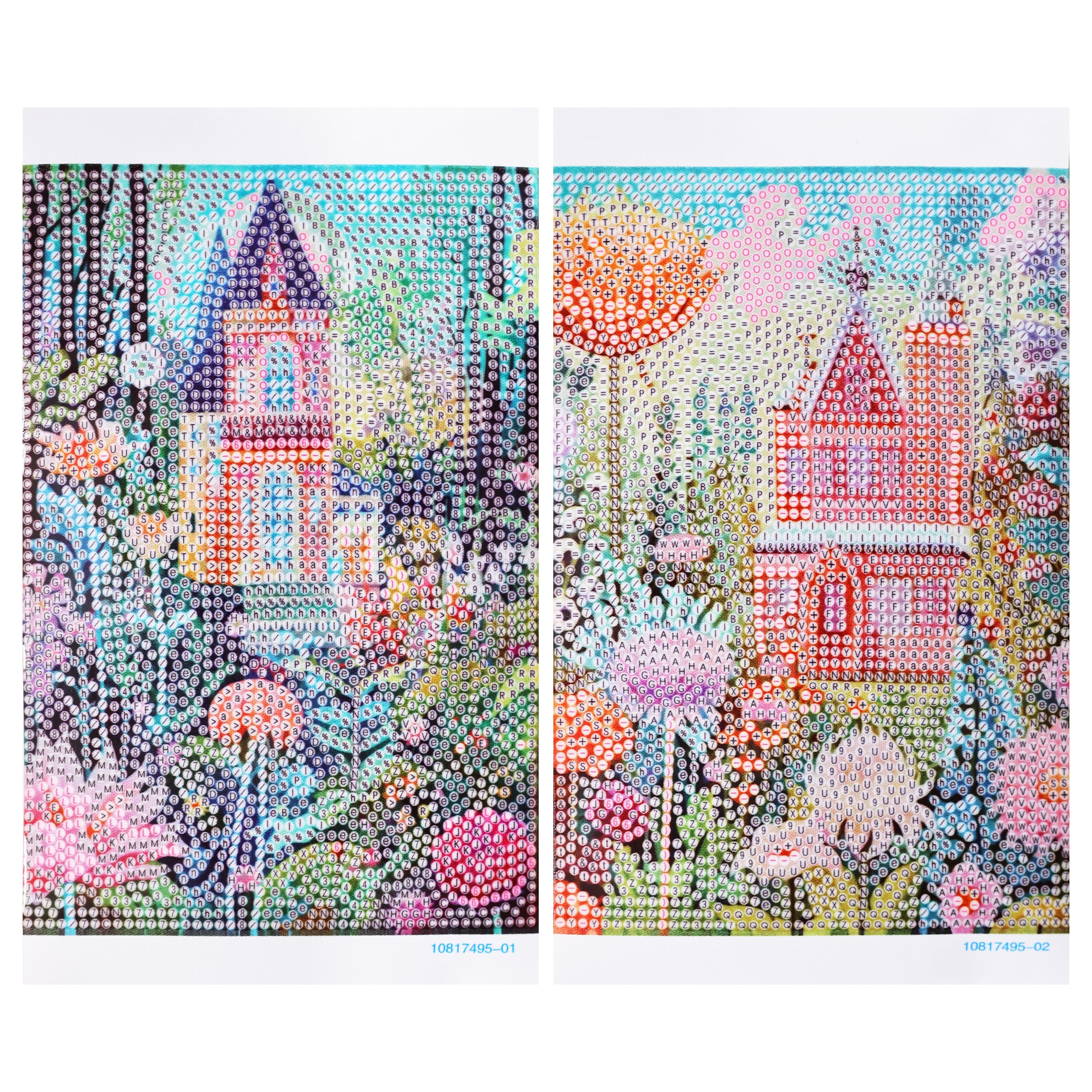 5" x 7" Castle Flowers Diamond Art Kit with Wooden Frames by Make Market®