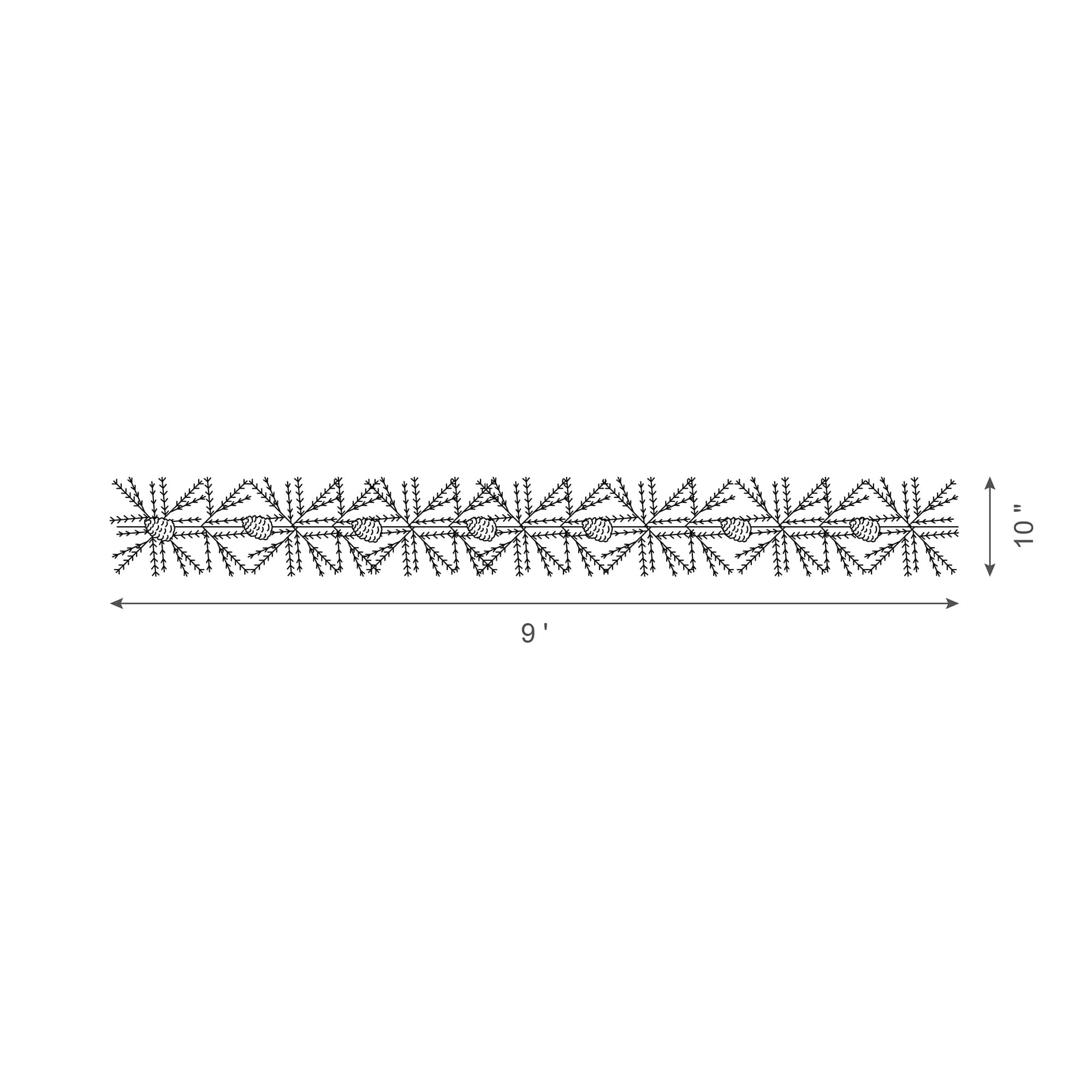 Glitzhome® 9ft. Pre-Lit Pinecone Christmas Garland with Timer, 2ct.