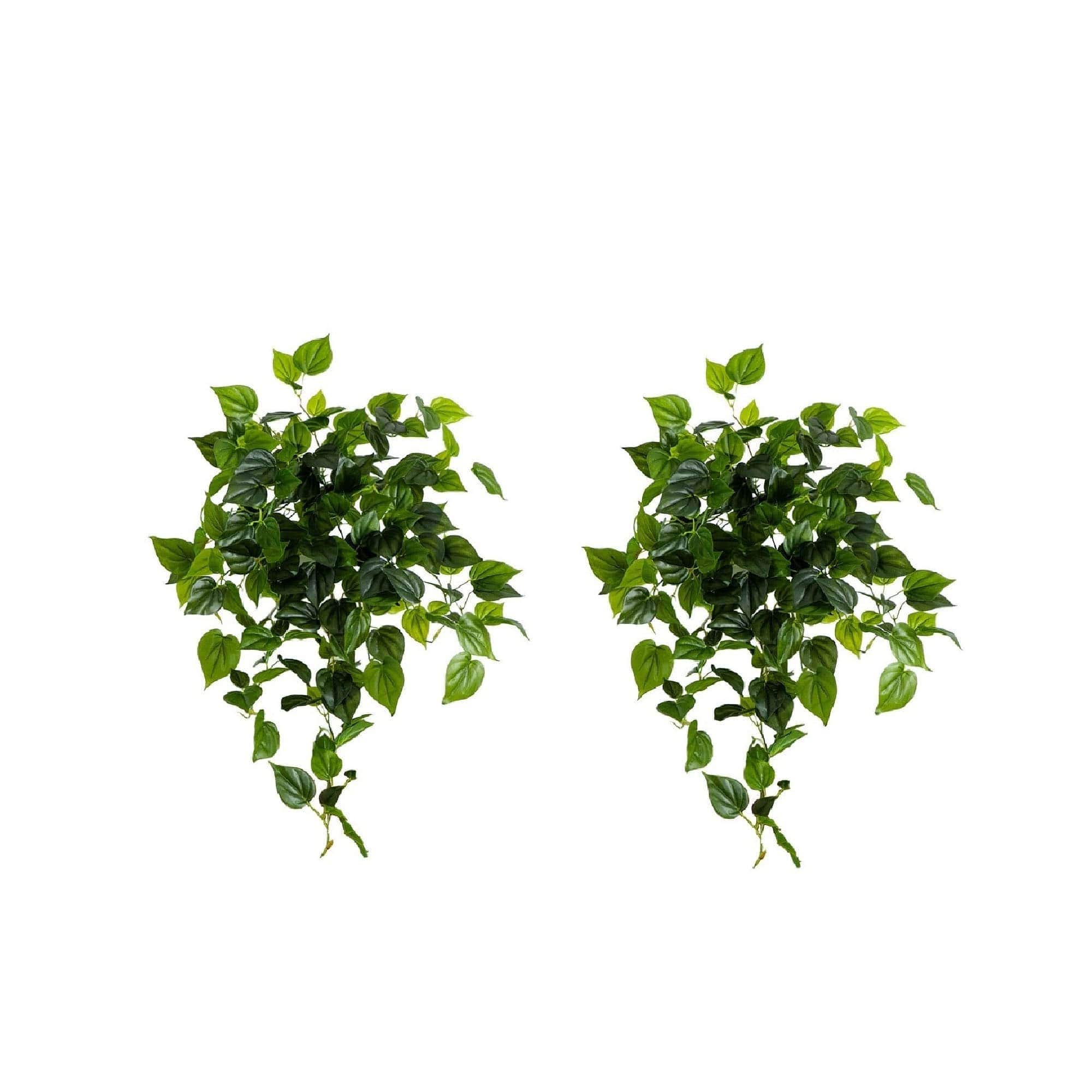 32" UV Resistant Artificial Philodendron Hanging Plant, 2ct.