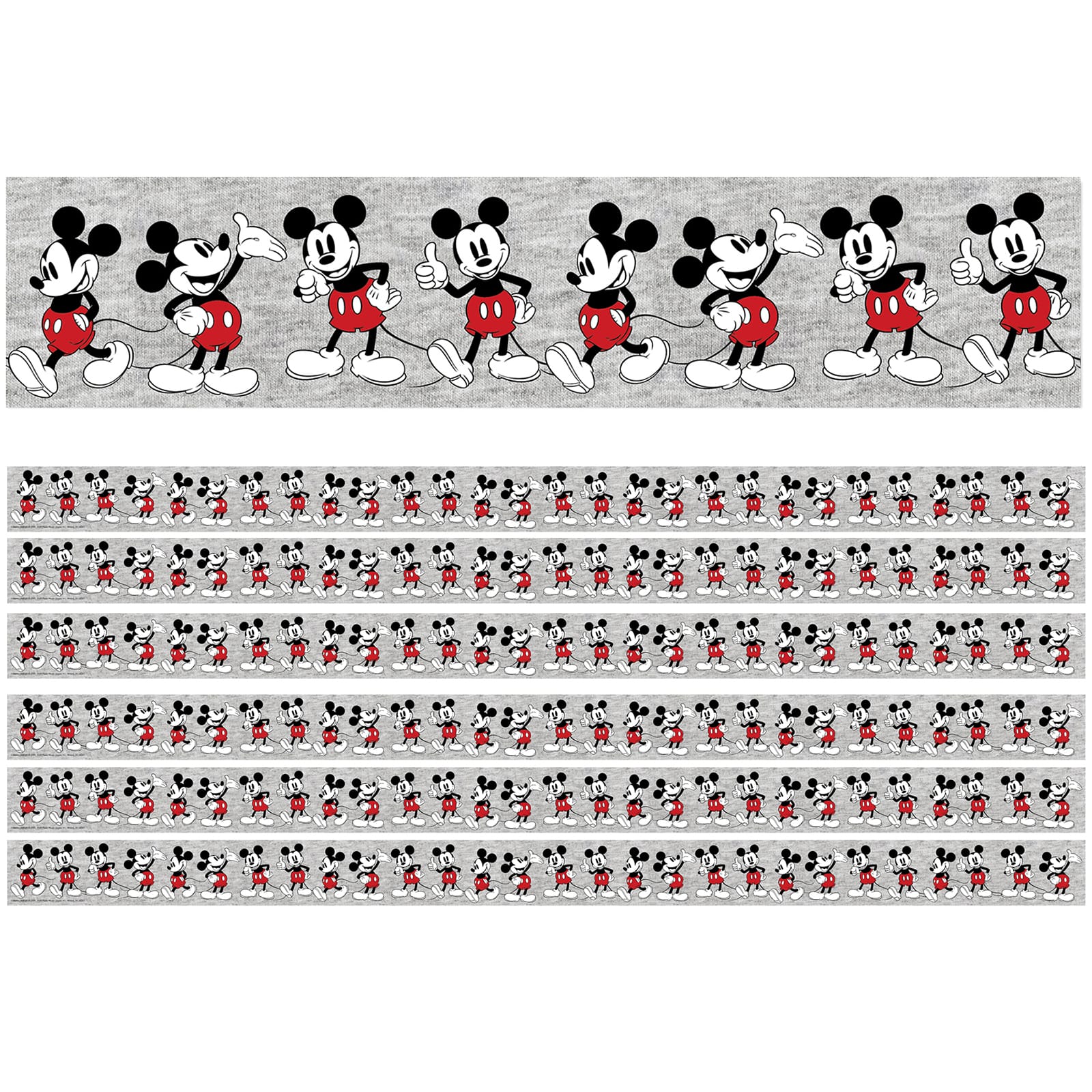 Eureka Mickey Mouse® Throwback Mickey Poses Deco Trim® Set