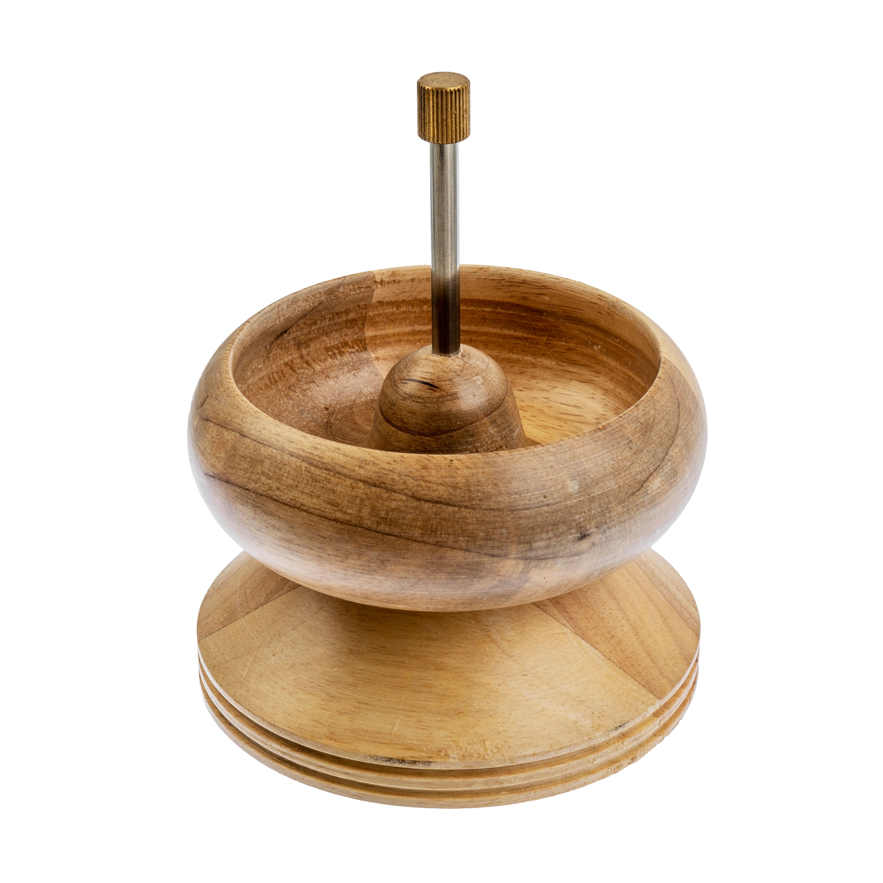 John Bead 4.5" x 5.5" Spin that Bead! Wooden Bead Spinner with 2 Needles