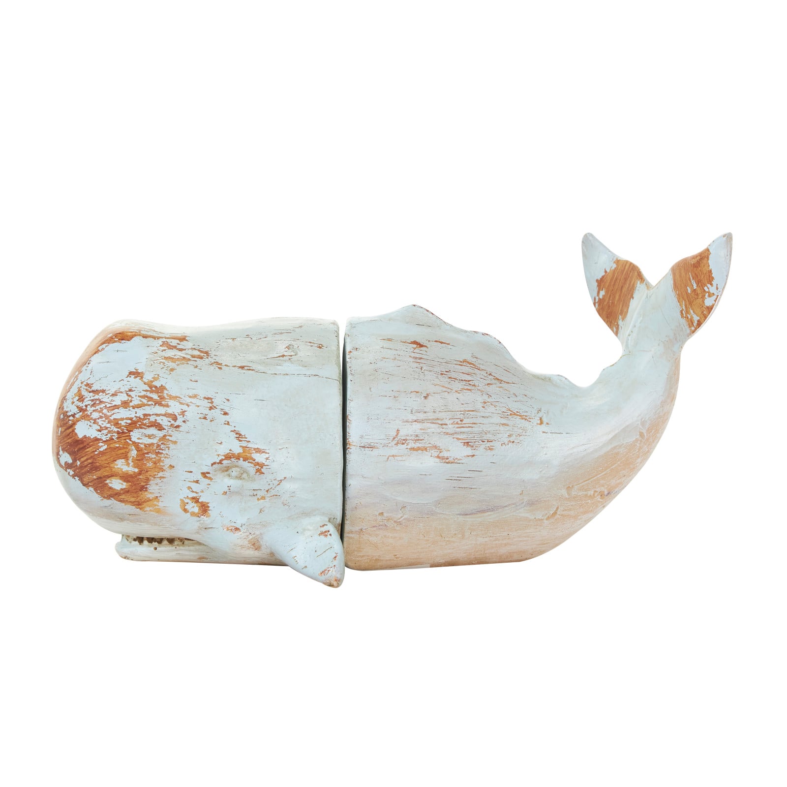 Coastal Gray Polystone Whale Bookend Set