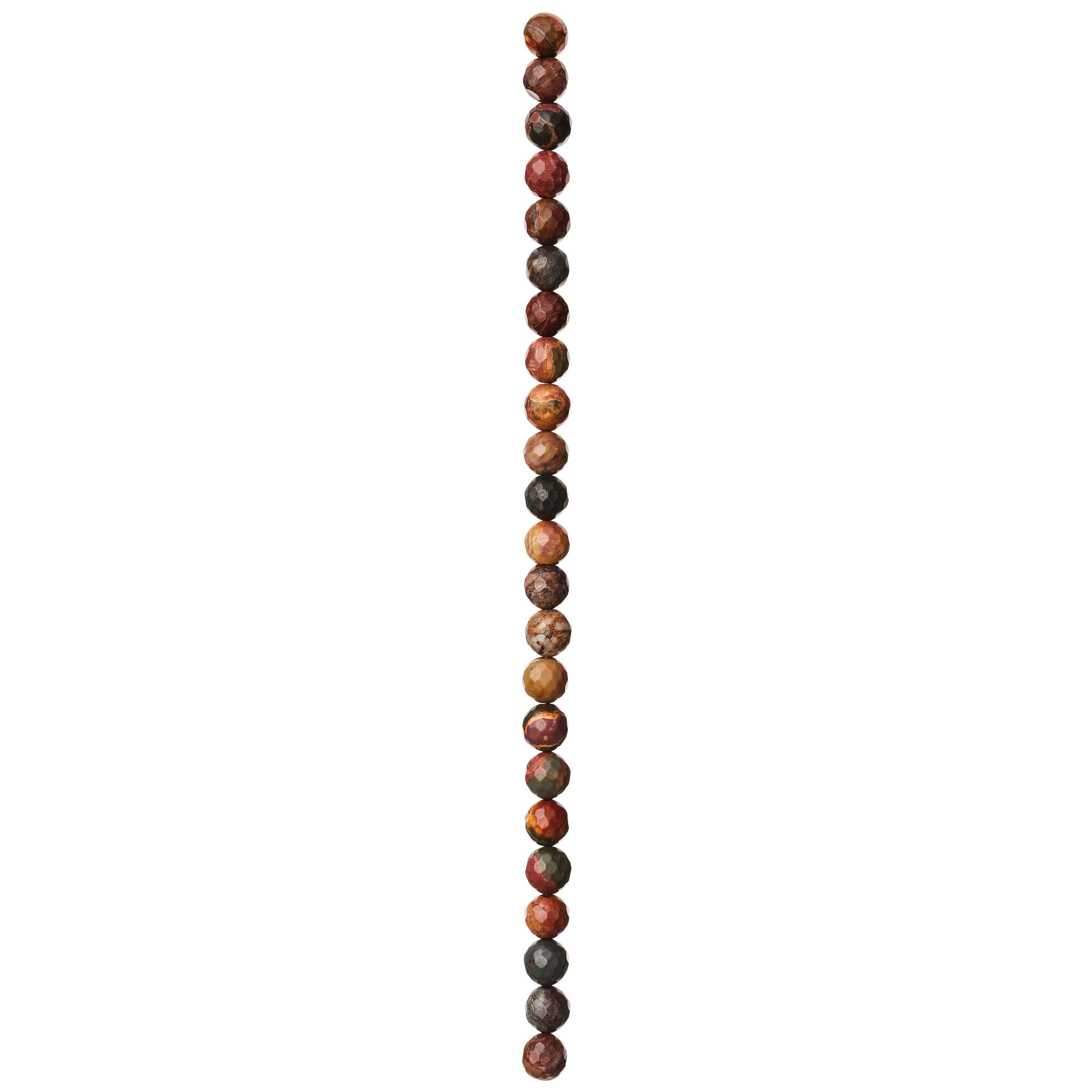 12 Pack: Silverite Jasper Faceted Picasso Round Beads, 8mm by Bead Landing®