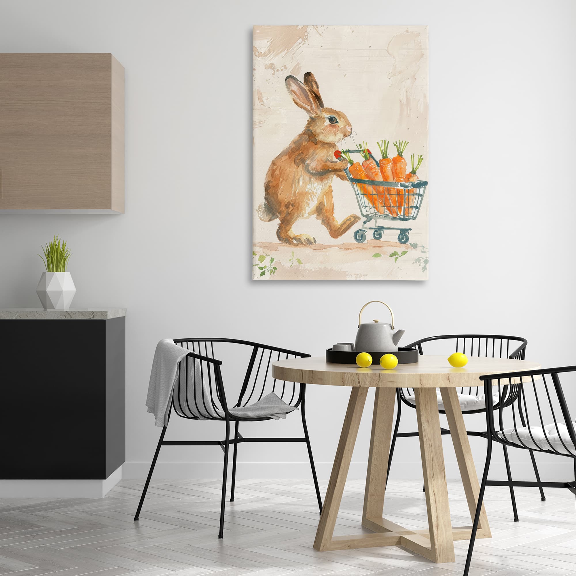 Stupell Industries Carrot Connoisseur Rabbit Canvas Wall Art